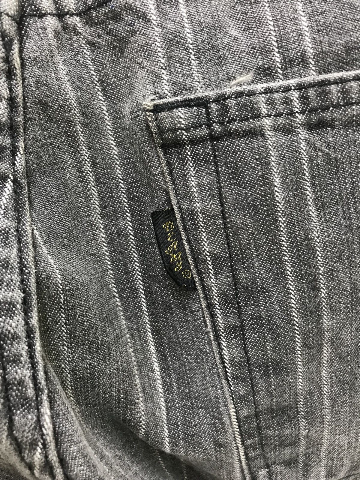 Beams Plus Made in Japan Beams Striped Denim Washed Regular Size US 29 - 7 Thumbnail