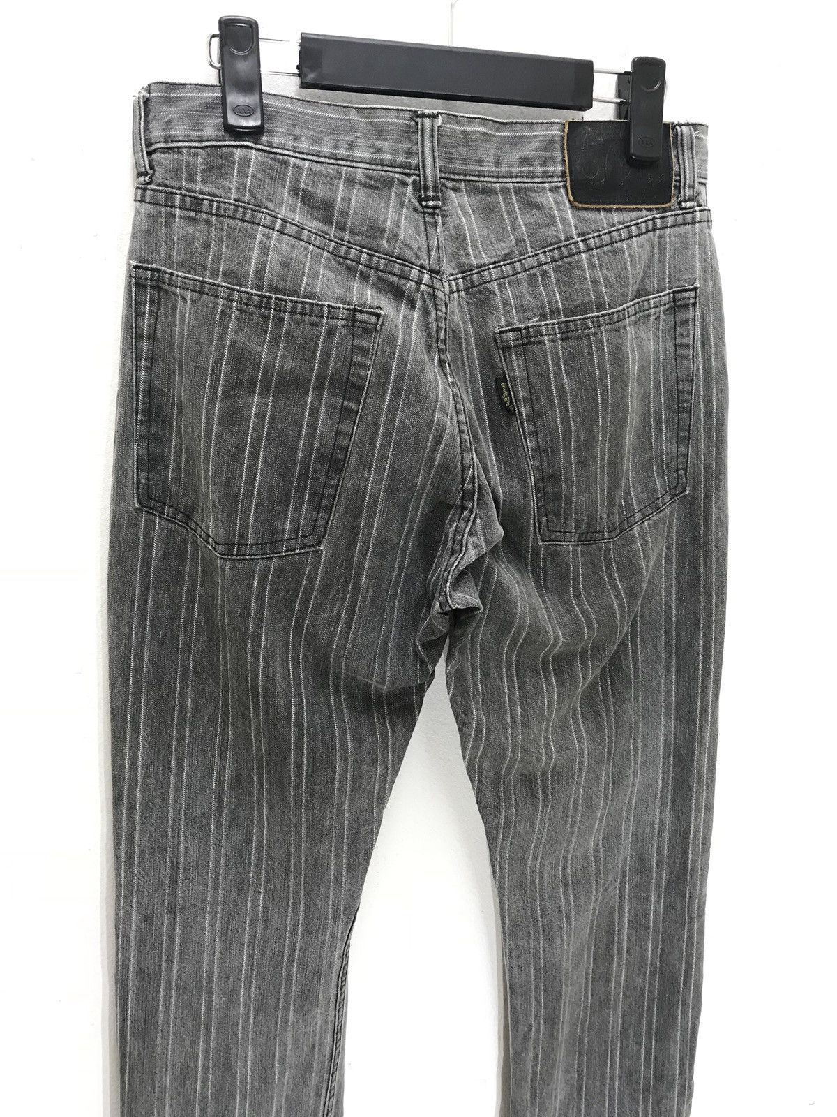 Beams Plus Made in Japan Beams Striped Denim Washed Regular Size US 29 - 6 Thumbnail