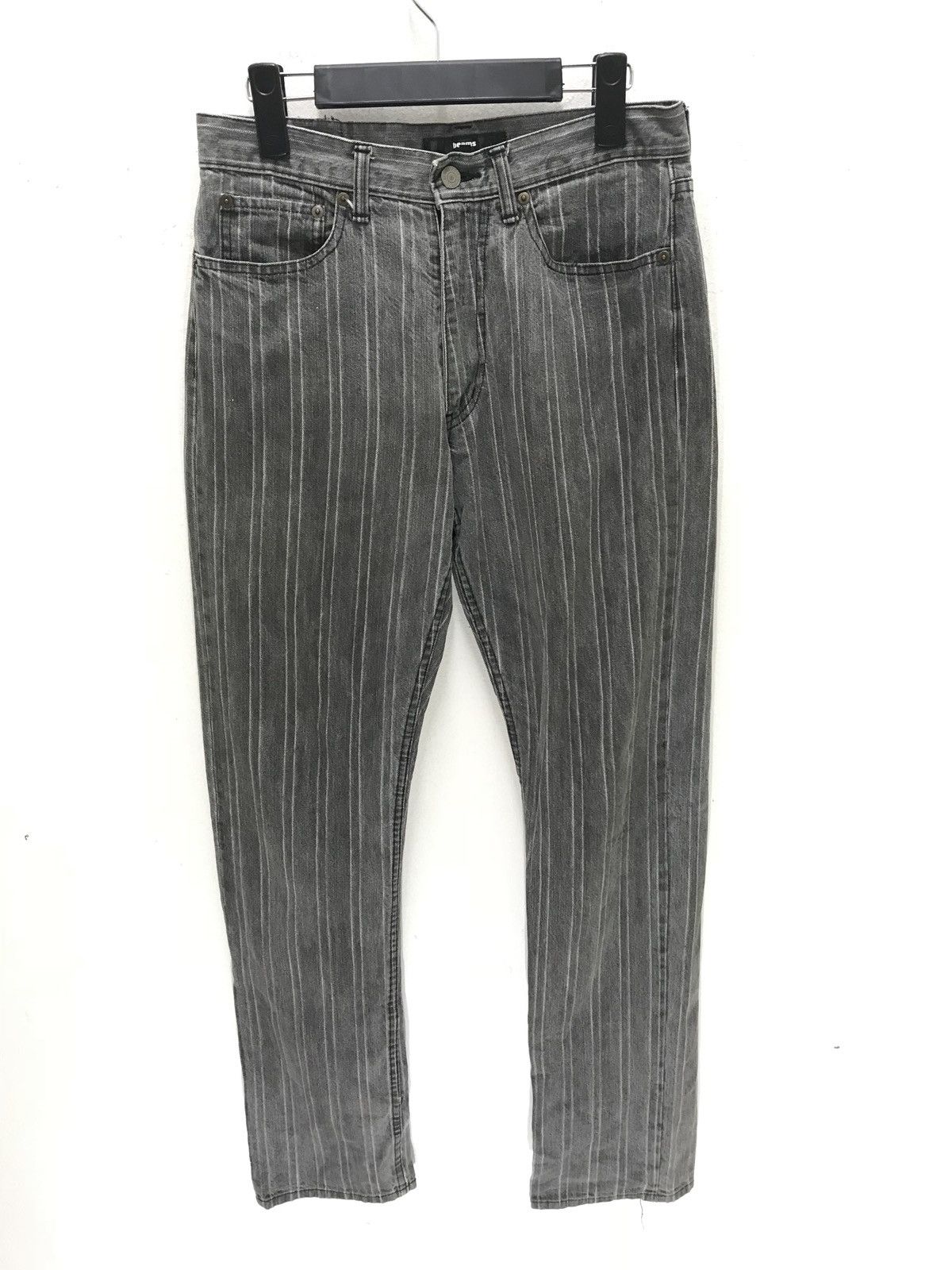 Beams Plus Made in Japan Beams Striped Denim Washed Regular Size US 29 - 1 Thumbnail