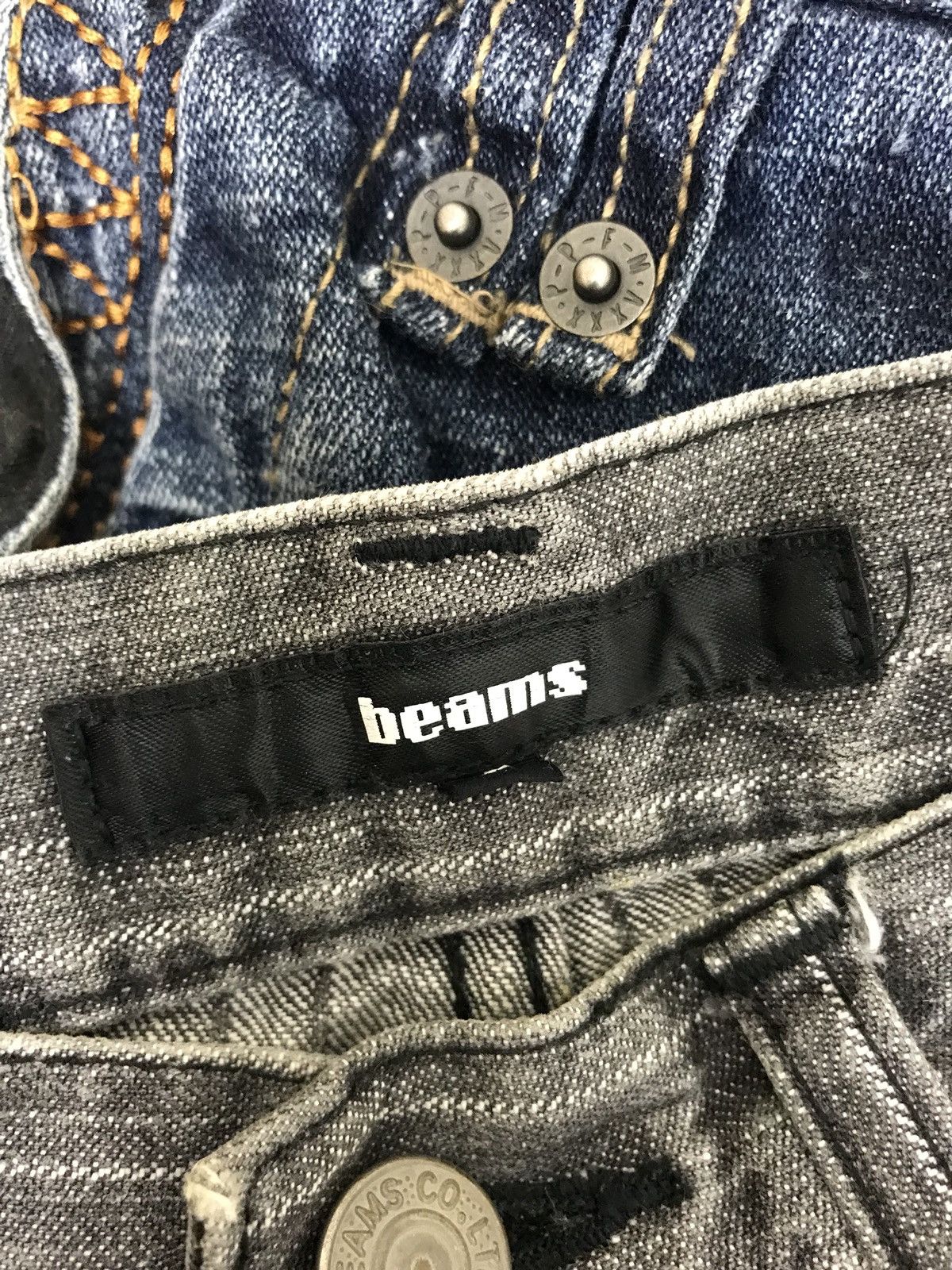 Beams Plus Made in Japan Beams Striped Denim Washed Regular Size US 29 - 9 Thumbnail
