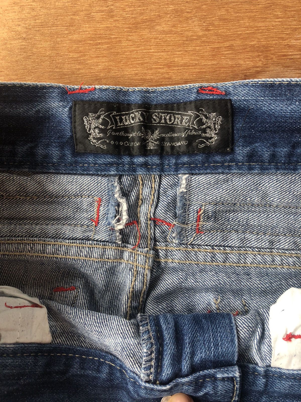 Lucky Brand LUCKY STORE denim jeans patchwork Size US 34 / EU 50 - 5 Thumbnail