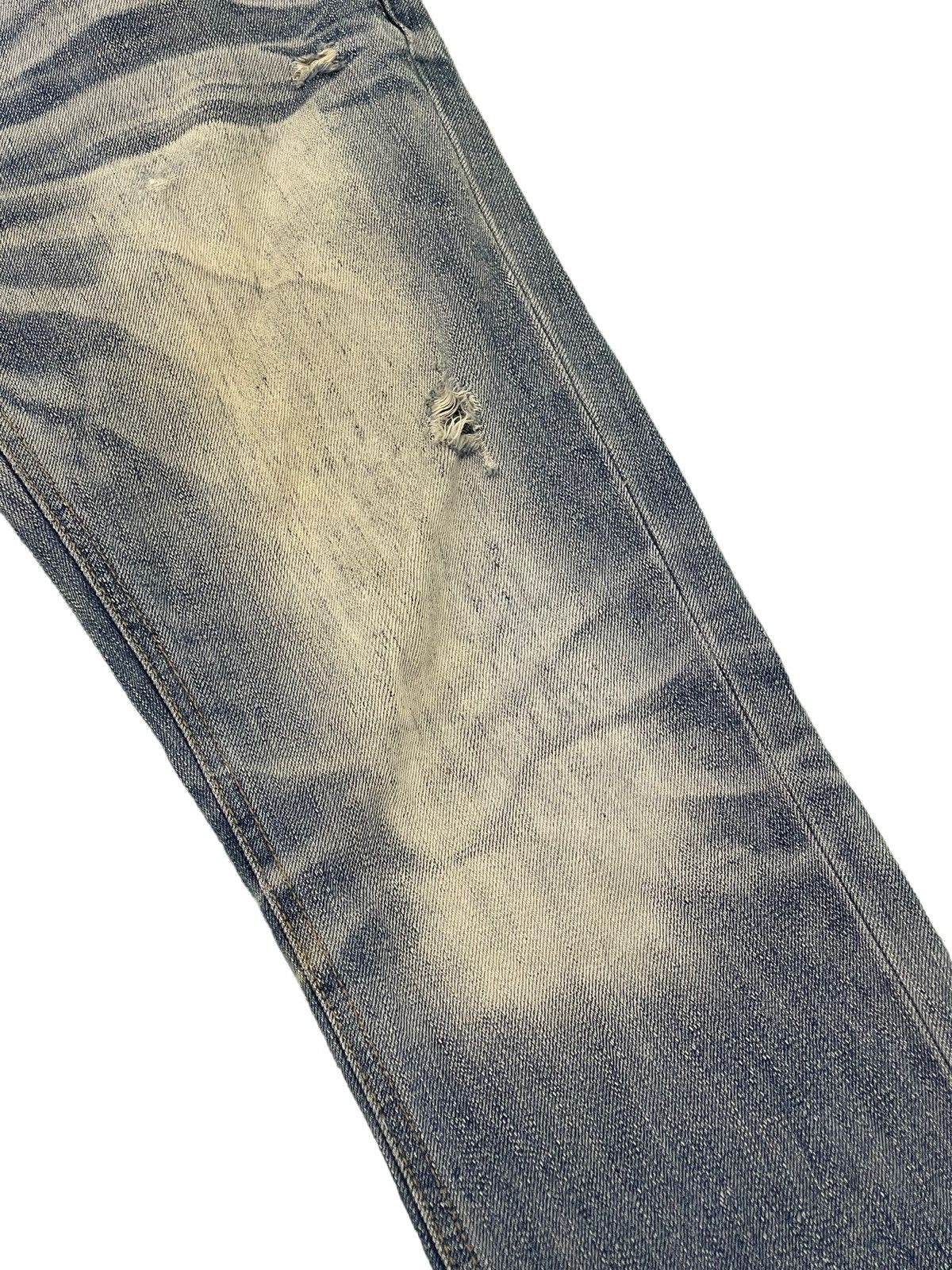 Japanese Brand Slim Jeans Distress Cook Jeans Low Rise Acid Wash 4🟦5 Size US 31 - 7 Thumbnail
