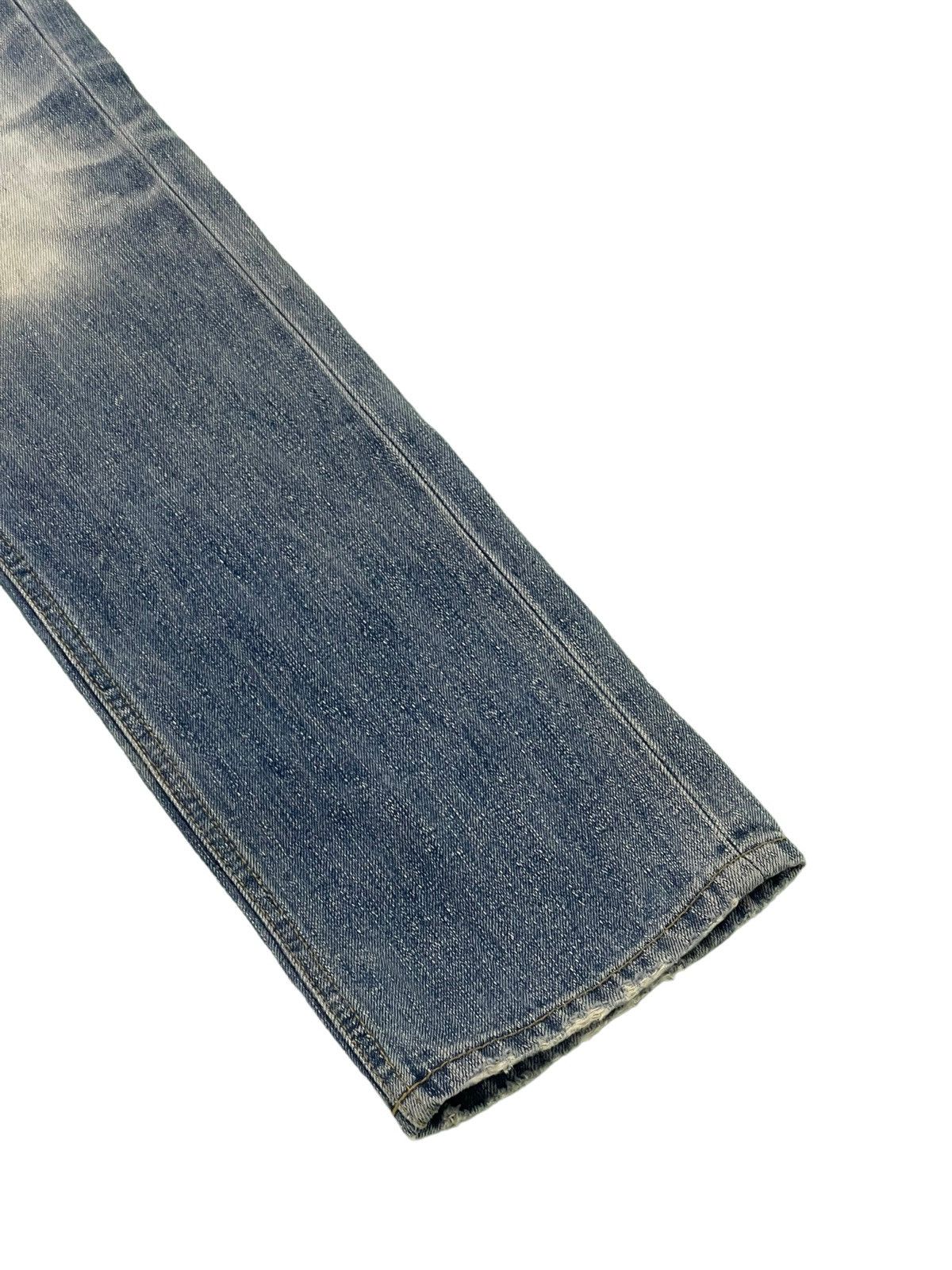 Japanese Brand Slim Jeans Distress Cook Jeans Low Rise Acid Wash 4🟦5 Size US 31 - 4 Thumbnail