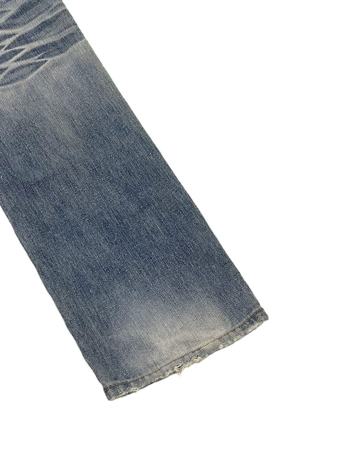 Japanese Brand Slim Jeans Distress Cook Jeans Low Rise Acid Wash 4🟦5 Size US 31 - 15 Thumbnail
