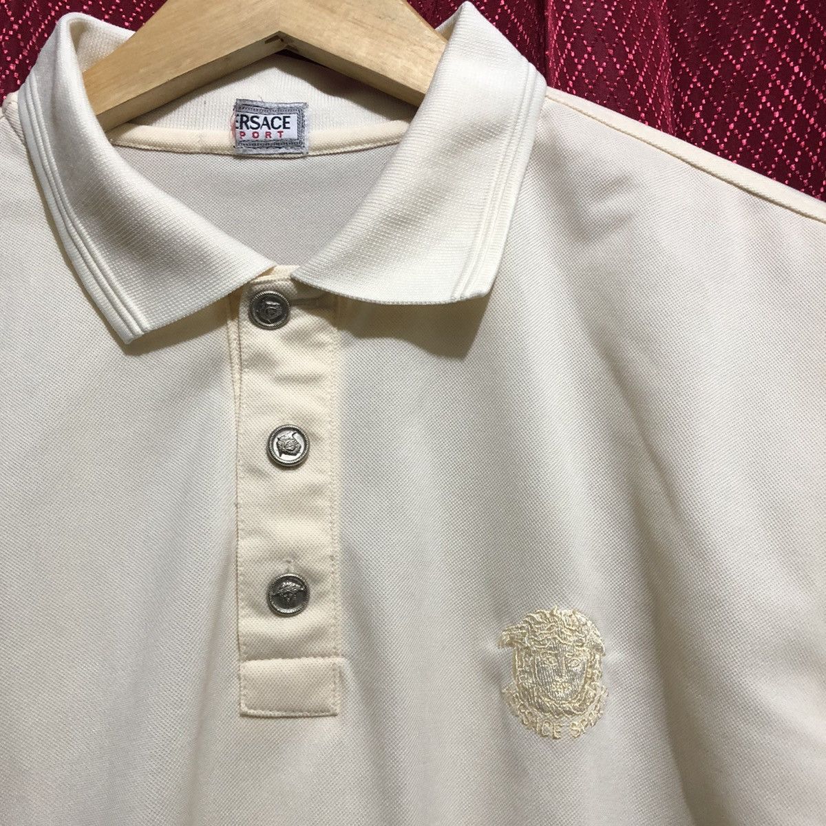 Versace Vintage 90s Versace Sport Polo Shirt Big Logo Size US S / EU 44-46 / 1 - 3 Thumbnail