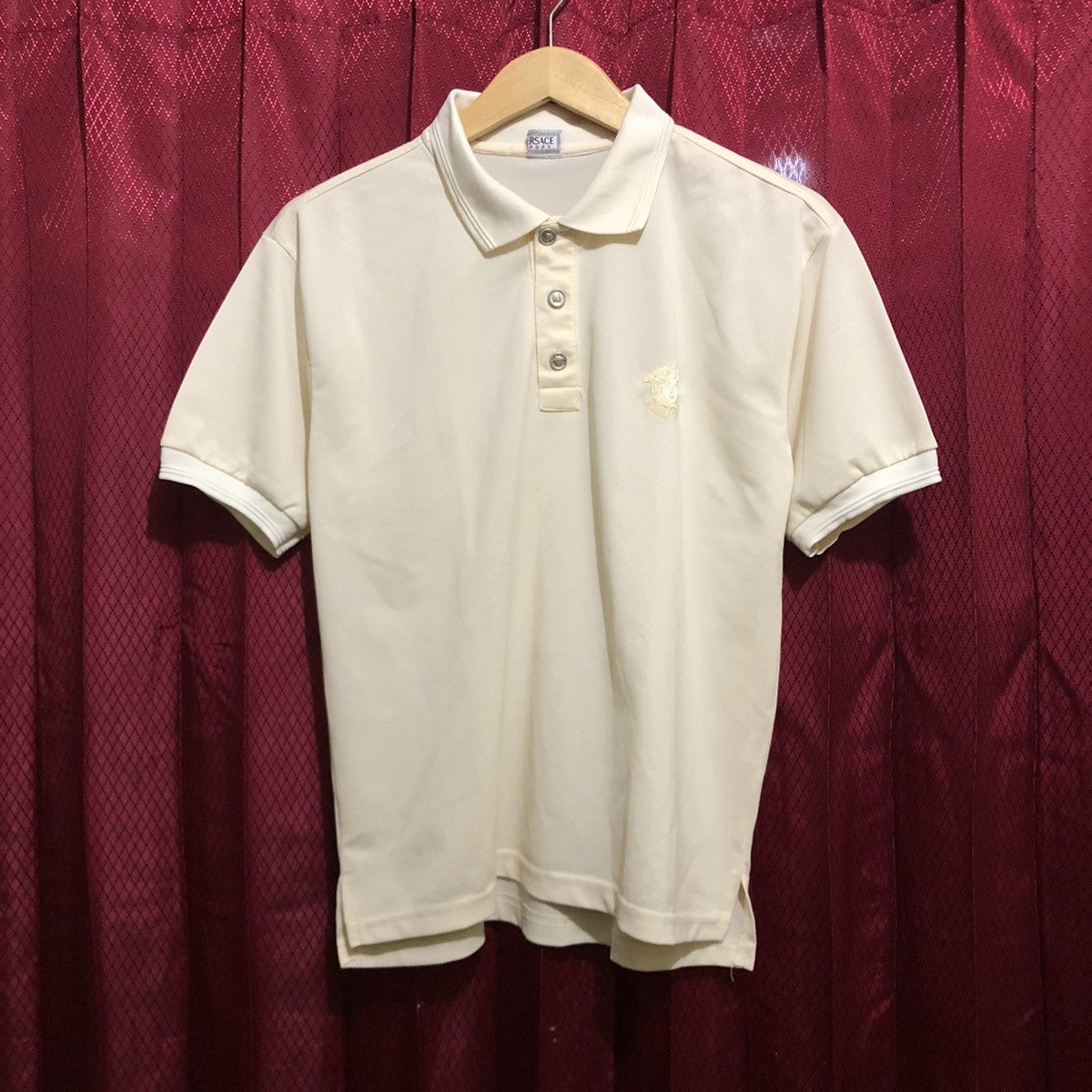 Versace Vintage 90s Versace Sport Polo Shirt Big Logo Size US S / EU 44-46 / 1 - 1 Thumbnail
