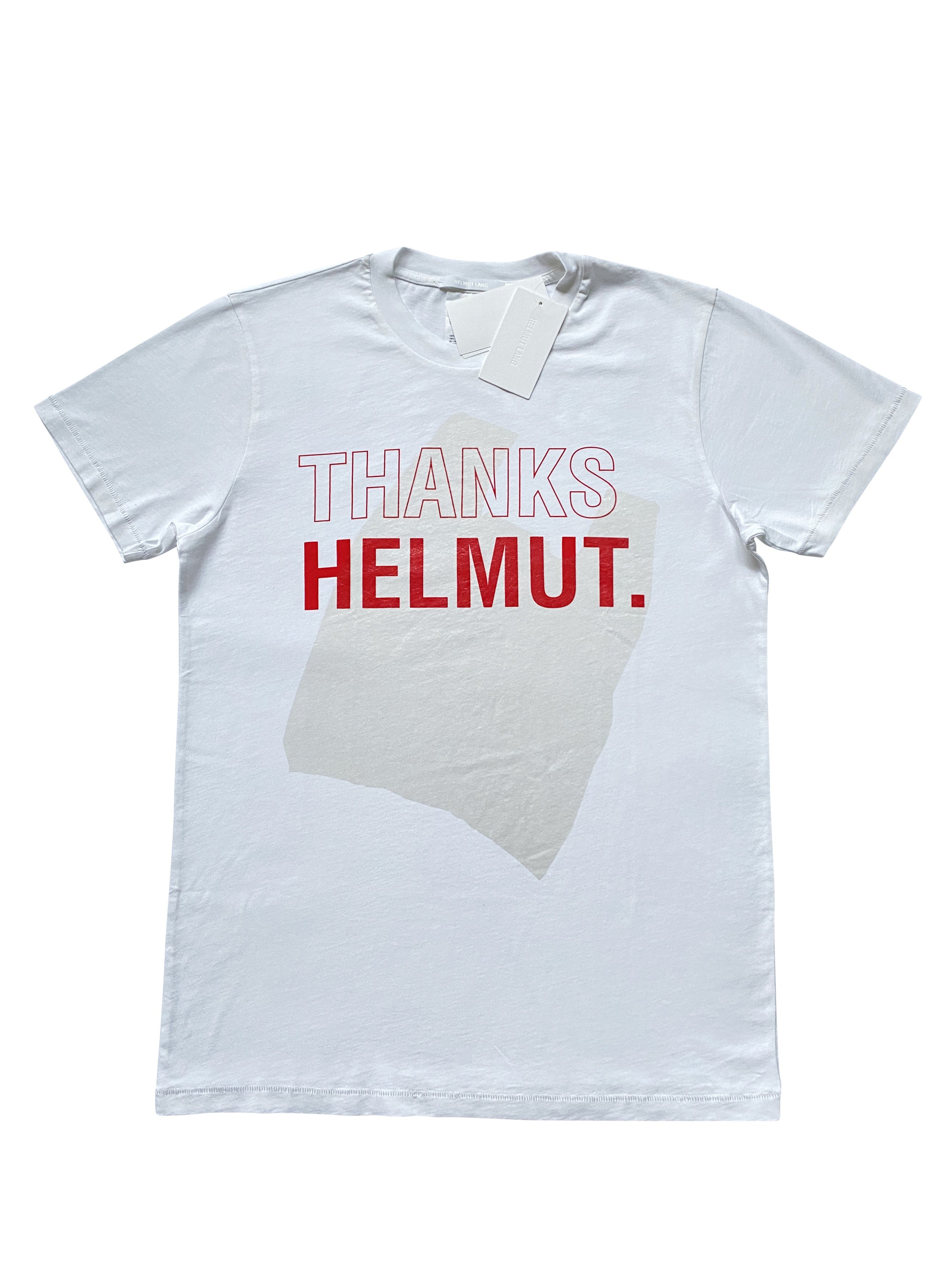 Helmut Lang ⚡️QUICK SALE⚡️Helmut Lang Thanks Helmut White Tshirt Size US S / EU 44-46 / 1 - 1 Thumbnail