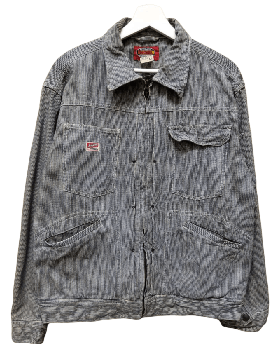 Vintage Vintage Dogman Hickory Stripes Denim Jacket Size US L / EU 52-54 / 3 - 1 Thumbnail