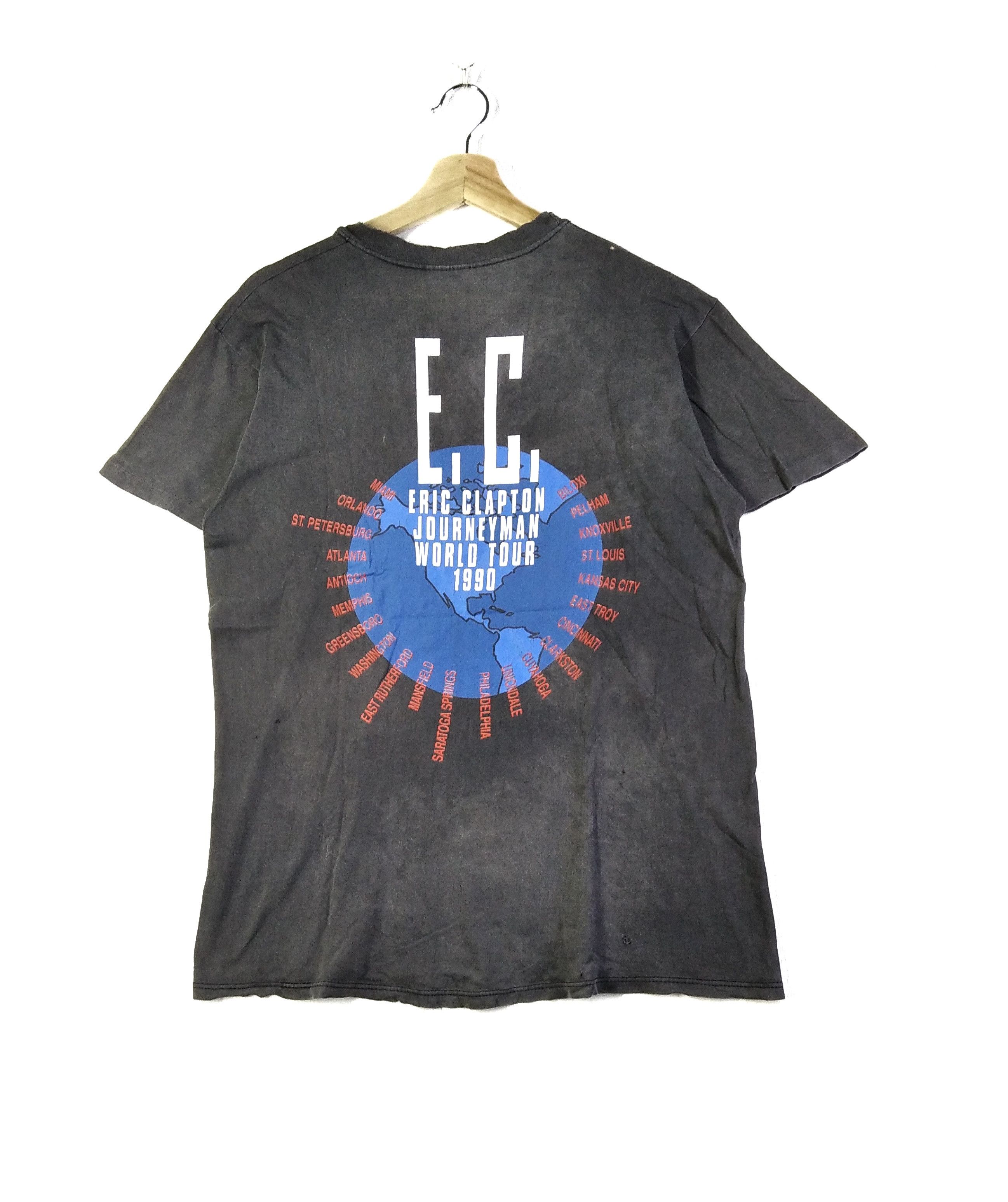 Band Tees Sick!Vintage Eric Clapton World Tour 1990 Tshirt Size US L / EU 52-54 / 3 - 6 Thumbnail