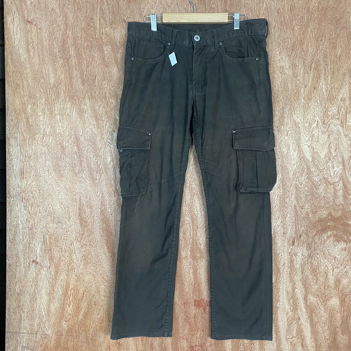 Japanese Brand DLL Tk mixpice Brown Multipocket Cargo Pants #1918 Size US 33 - 1 Thumbnail