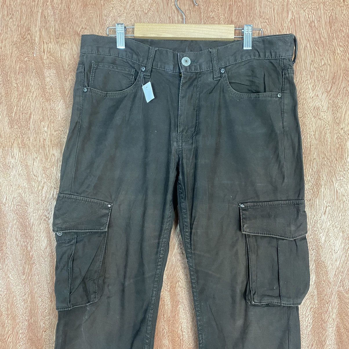 Japanese Brand DLL Tk mixpice Brown Multipocket Cargo Pants #1918 Size US 33 - 2 Thumbnail