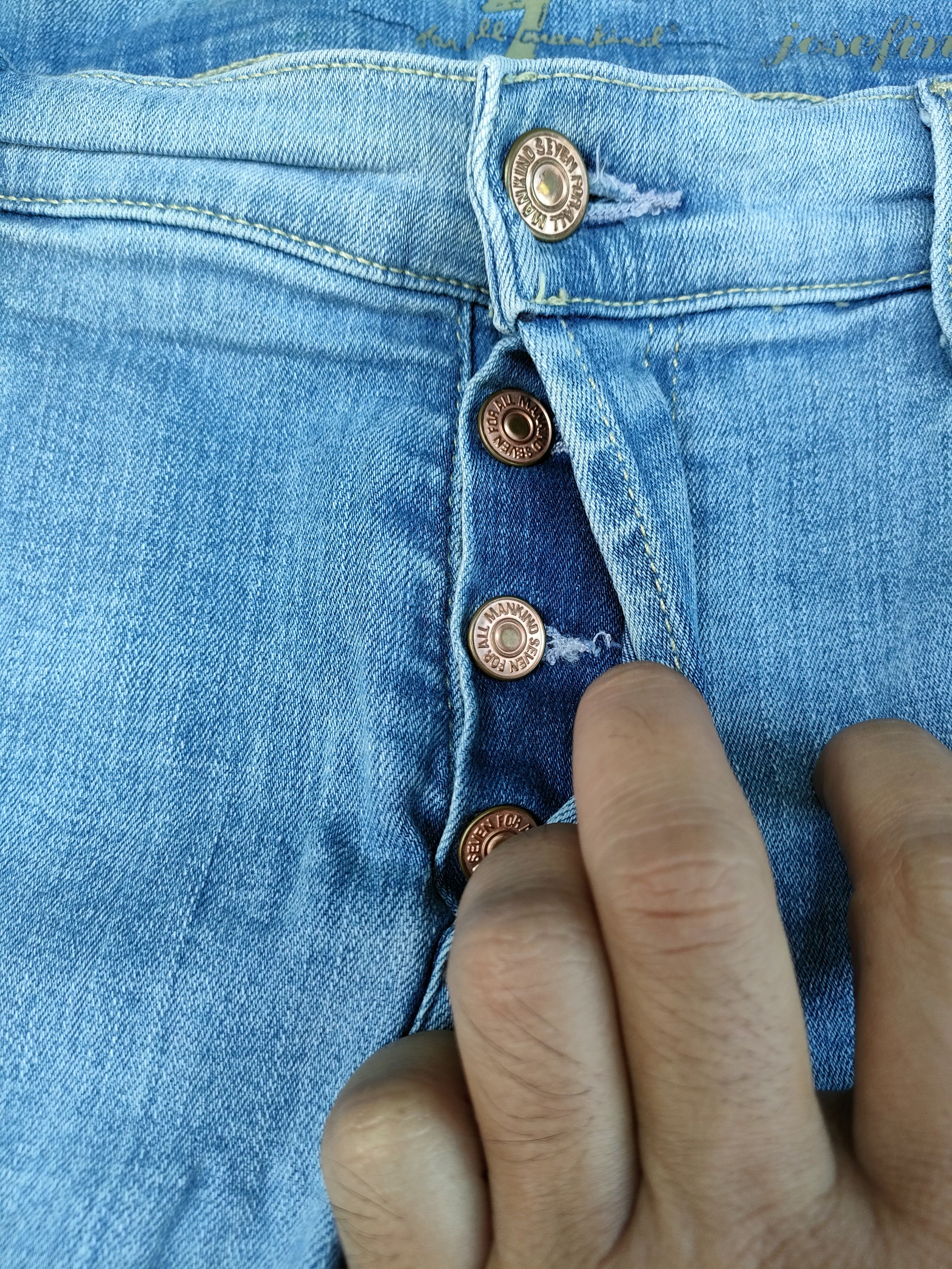 7 For All Mankind 7 For All Mankind Distressed Denim Size US 35 - 3 Thumbnail