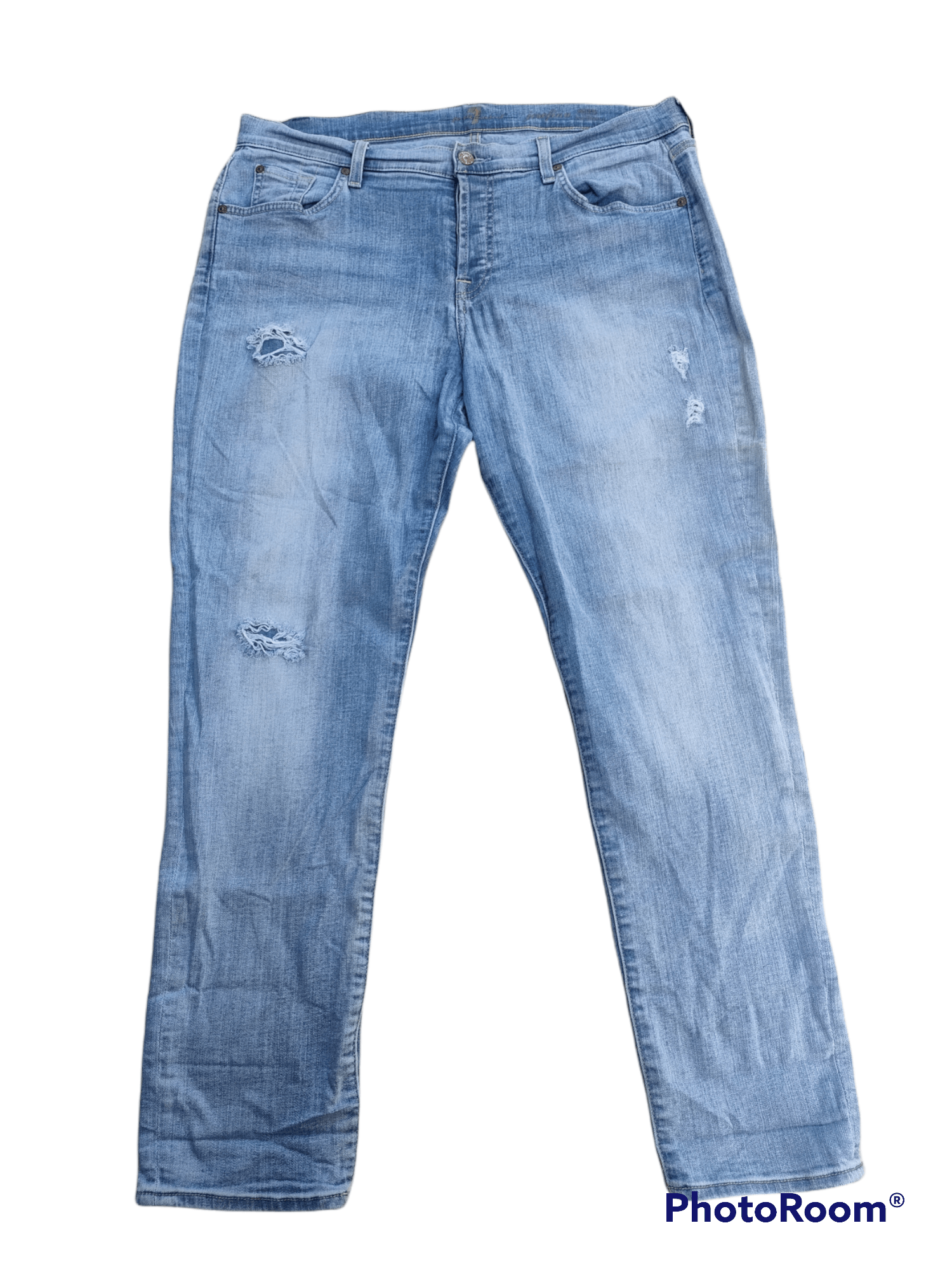 7 For All Mankind 7 For All Mankind Distressed Denim Size US 35 - 1 Thumbnail