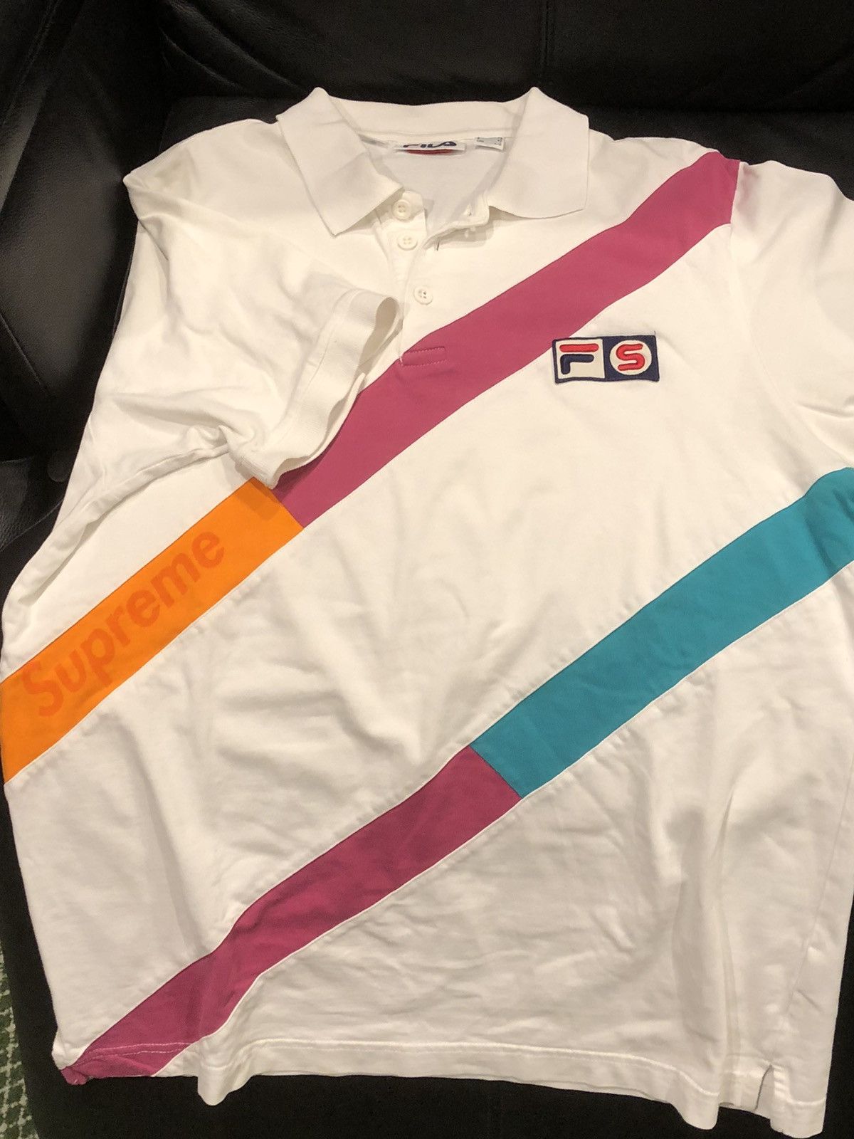 Fila × Supreme SS07 Supreme x Fila Polo Shirt Rare Size US L / EU 52-54 / 3 - 5 Thumbnail
