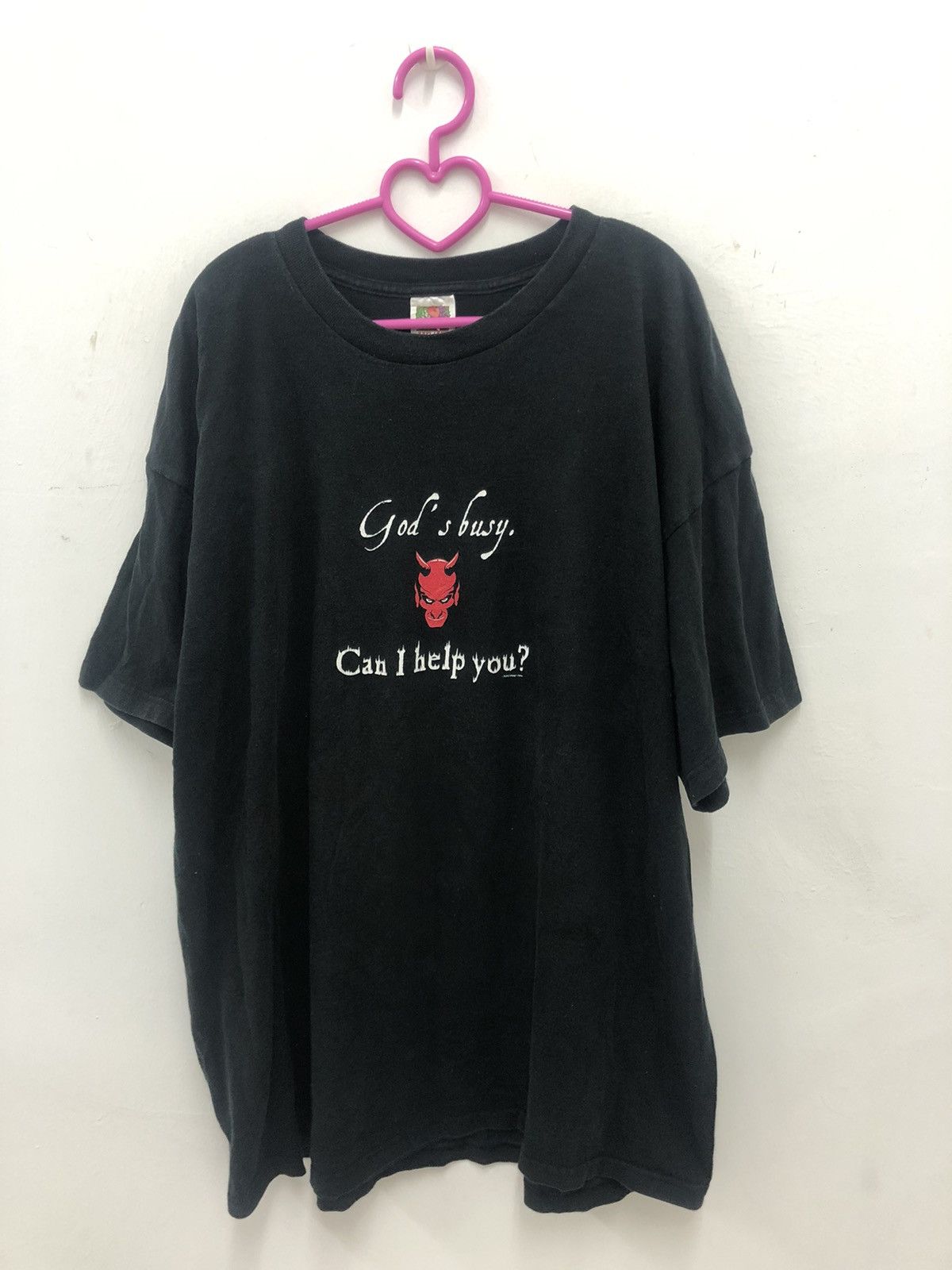 Vintage Rare Vintage DON’T PANIC God’s Busy Can I Help You 1999 Tee Size US XXL / EU 58 / 5 - 1 Thumbnail