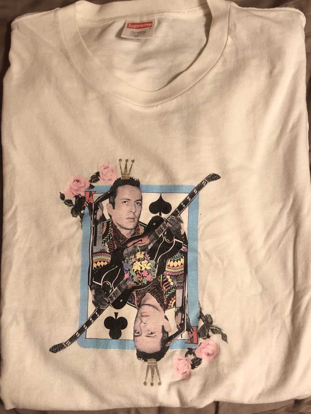 image of Supreme 2003 Joe Strummer Tee in White, Men's (Size XL)