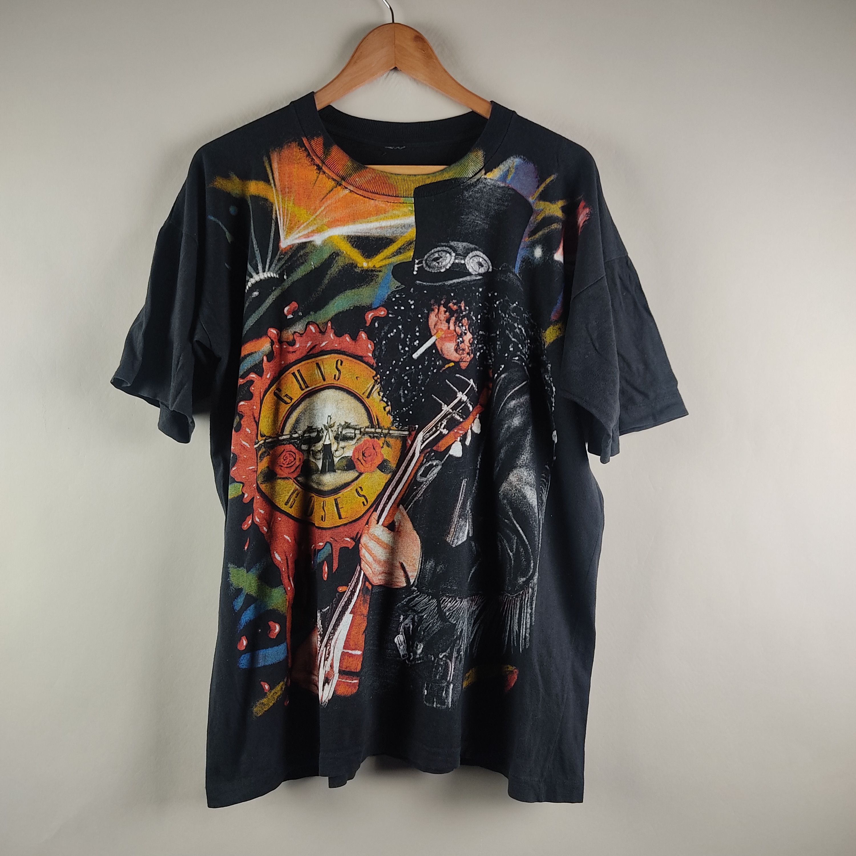 Band Tees × Guns N' Roses × Vintage 90s Guns N'Roses Slash Full all over Print Size US XL / EU 56 / 4 - 1 Thumbnail