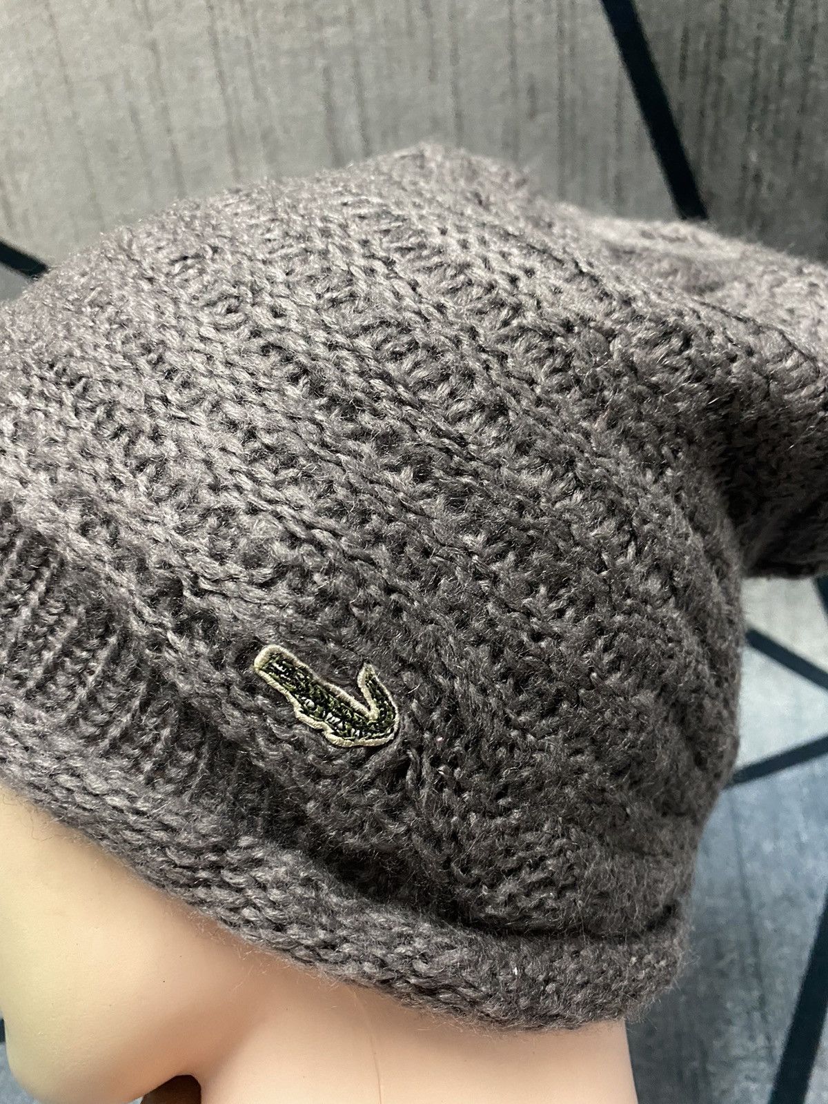 Japanese Brand Crocodile Small Logo Knitted Beanie Hat Size ONE SIZE - 4 Thumbnail