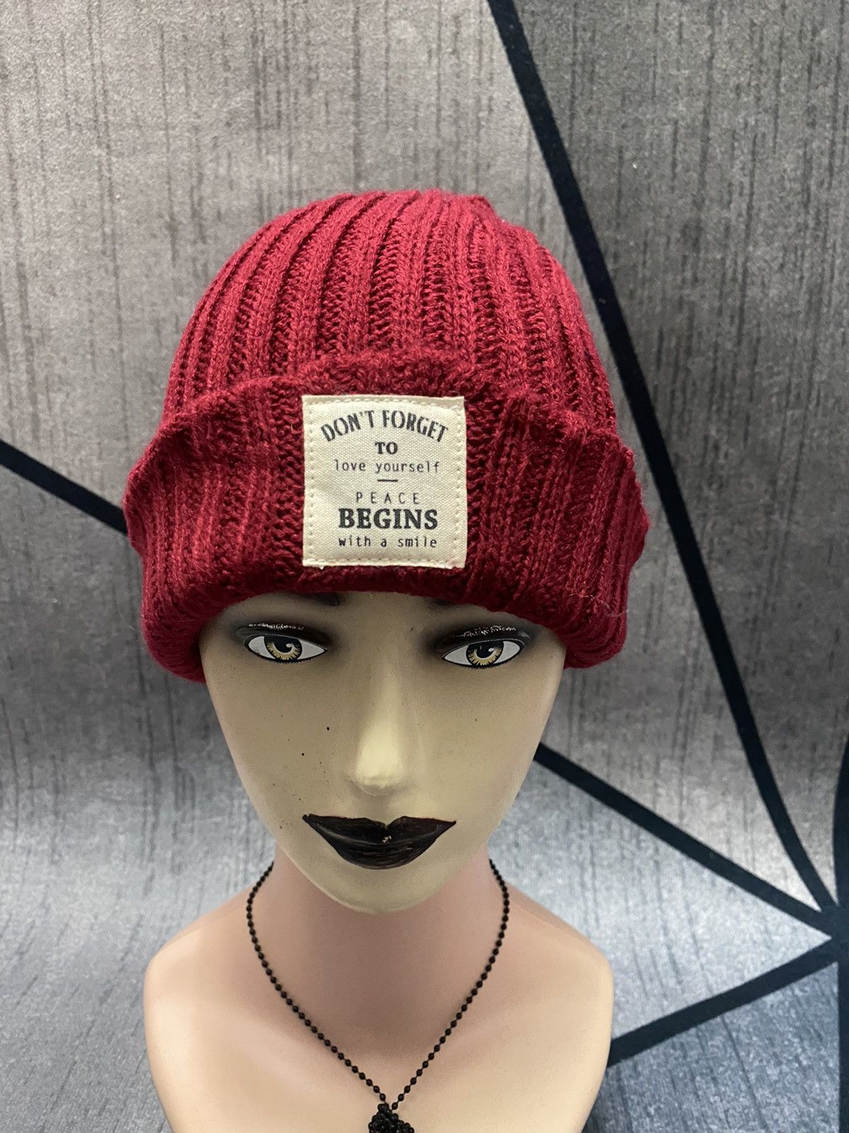 Japanese Brand Unbrand Patches Beanie hat Size ONE SIZE - 1 Thumbnail