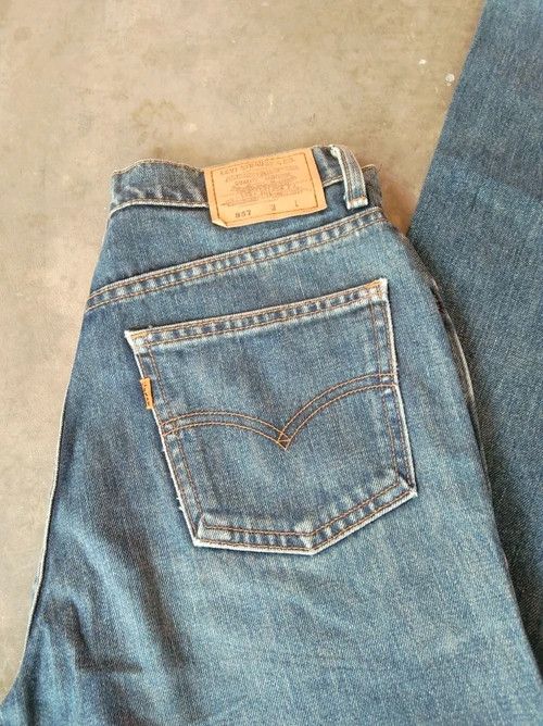 Levi's Vintage Levis Jeans 857 Orange Tab Boot Cut Flared 27x31 Size US 27 - 5 Thumbnail