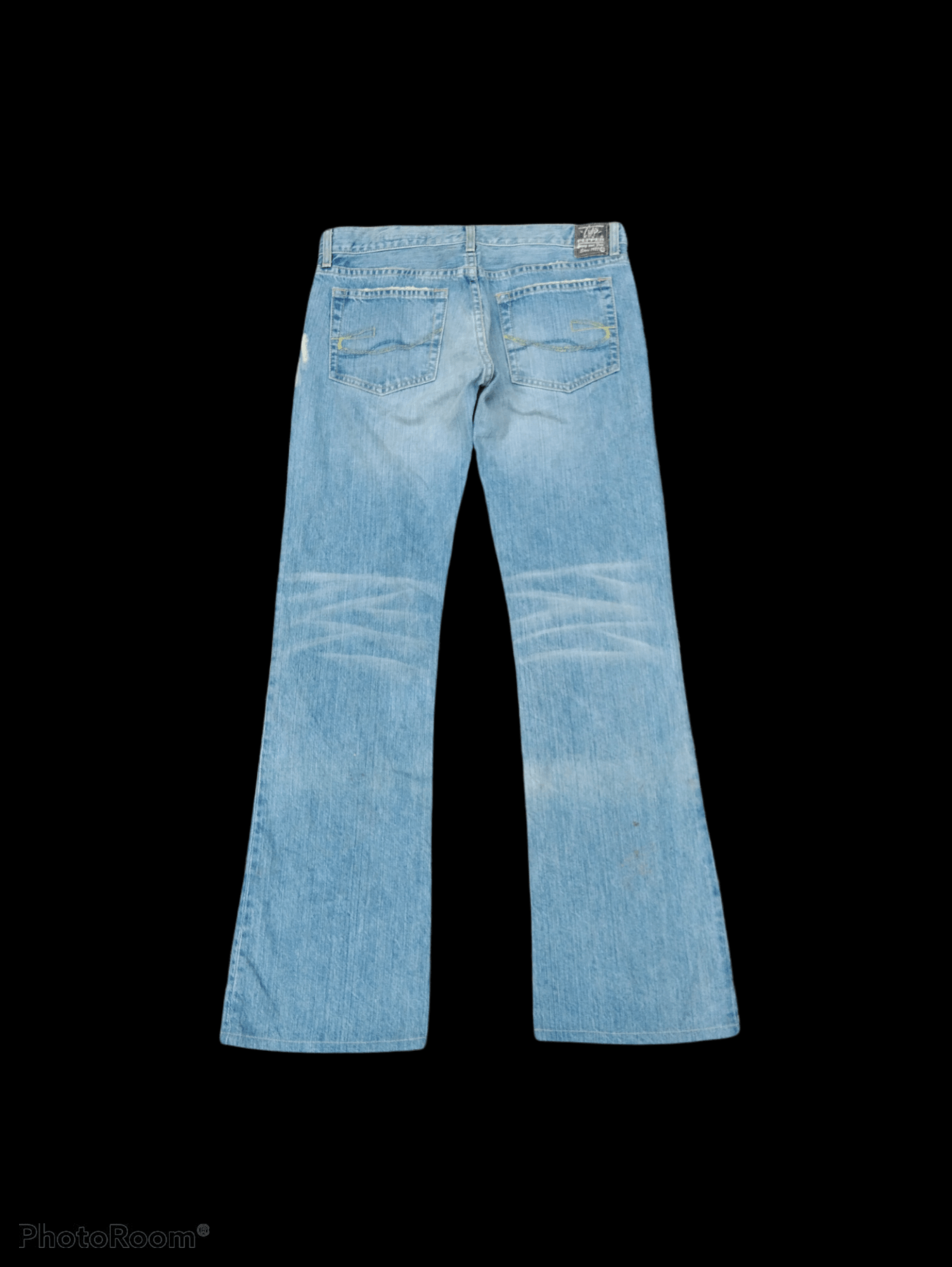 Japanese Brand DiSTRESSED WASHED BLUE FLARE CHIP&PAPPER PANTS Size US 30 / EU 46 - 2 Thumbnail