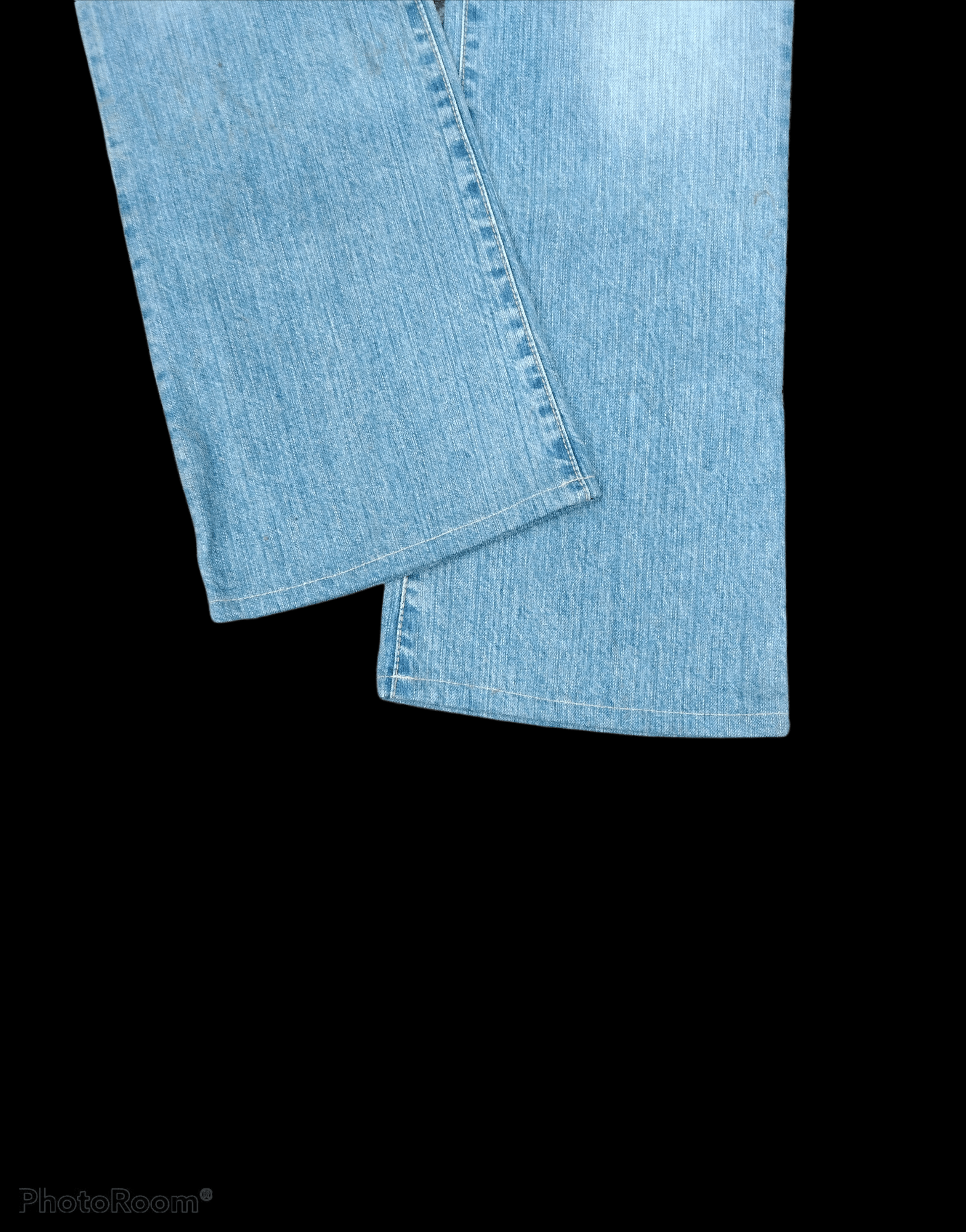 Japanese Brand DiSTRESSED WASHED BLUE FLARE CHIP&PAPPER PANTS Size US 30 / EU 46 - 5 Thumbnail