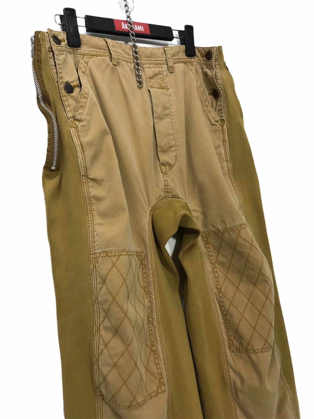 image of Miharayasuhiro Hybrid Pant Double Knee Wide Leg 34 in Beige, Men's (Size 32)