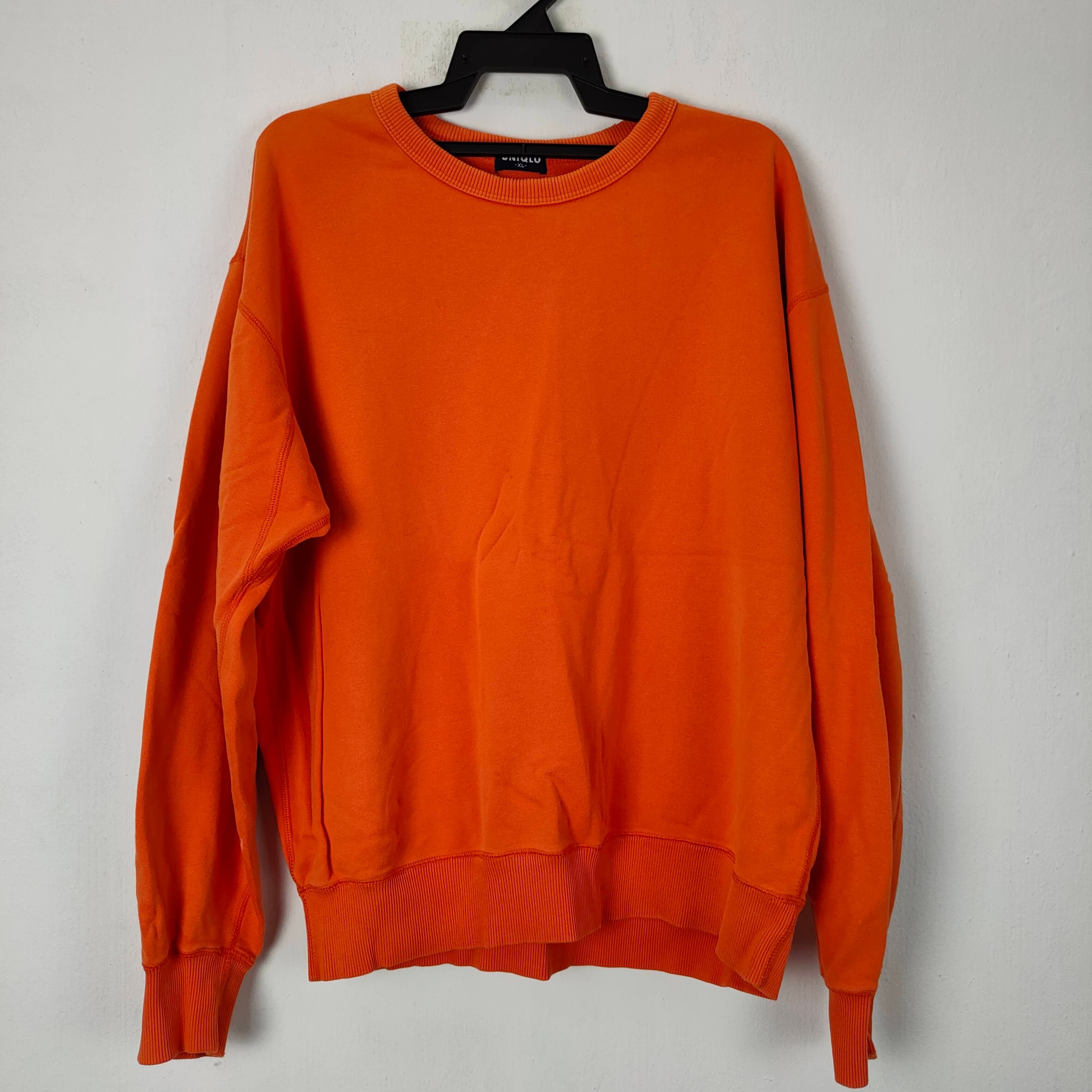 Uniqlo Uniqlo Orange Plain Sweatshirt niqlo Size US XL / EU 56 / 4 - 1 Preview