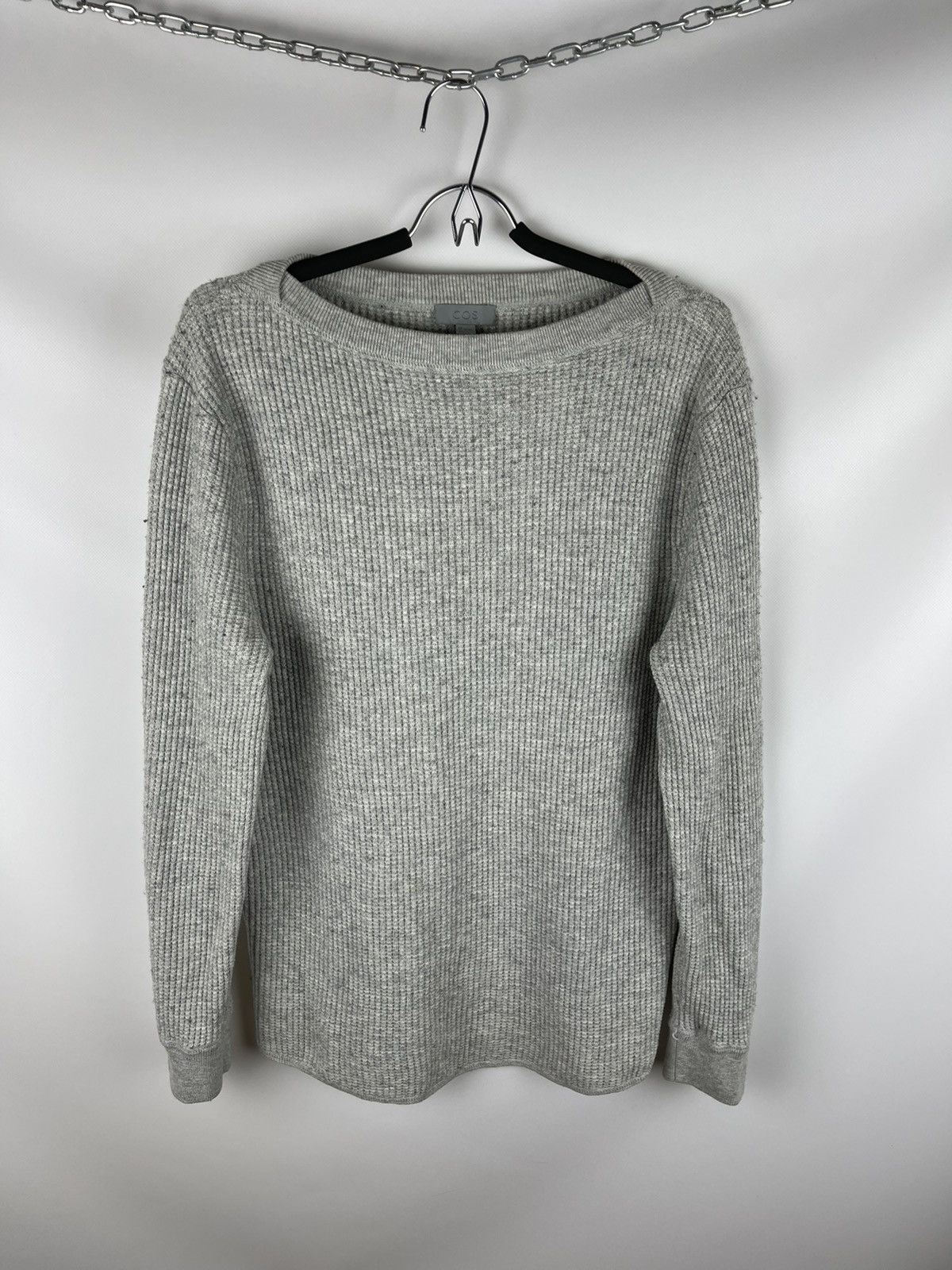 Cos COS rubber grey cotton wool sweater sweatshirt Size US L / EU 52-54 / 3 - 1 Thumbnail