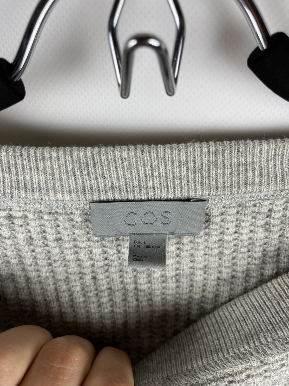 Cos COS rubber grey cotton wool sweater sweatshirt Size US L / EU 52-54 / 3 - 5 Thumbnail