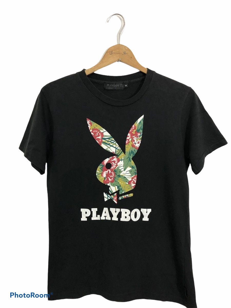 Playboy Playboy Big Logo Flora Motive T-Shirt Size US S / EU 44-46 / 1 - 1 Thumbnail