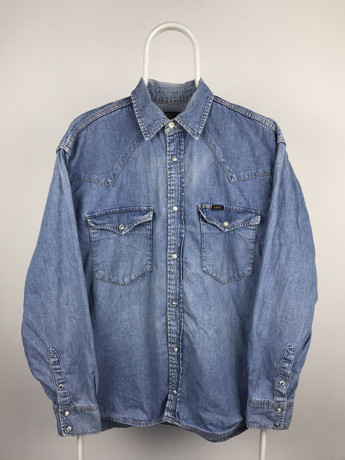 Vintage Vintage Lee Sanforized Union Made Shirts Light Blue | Grailed