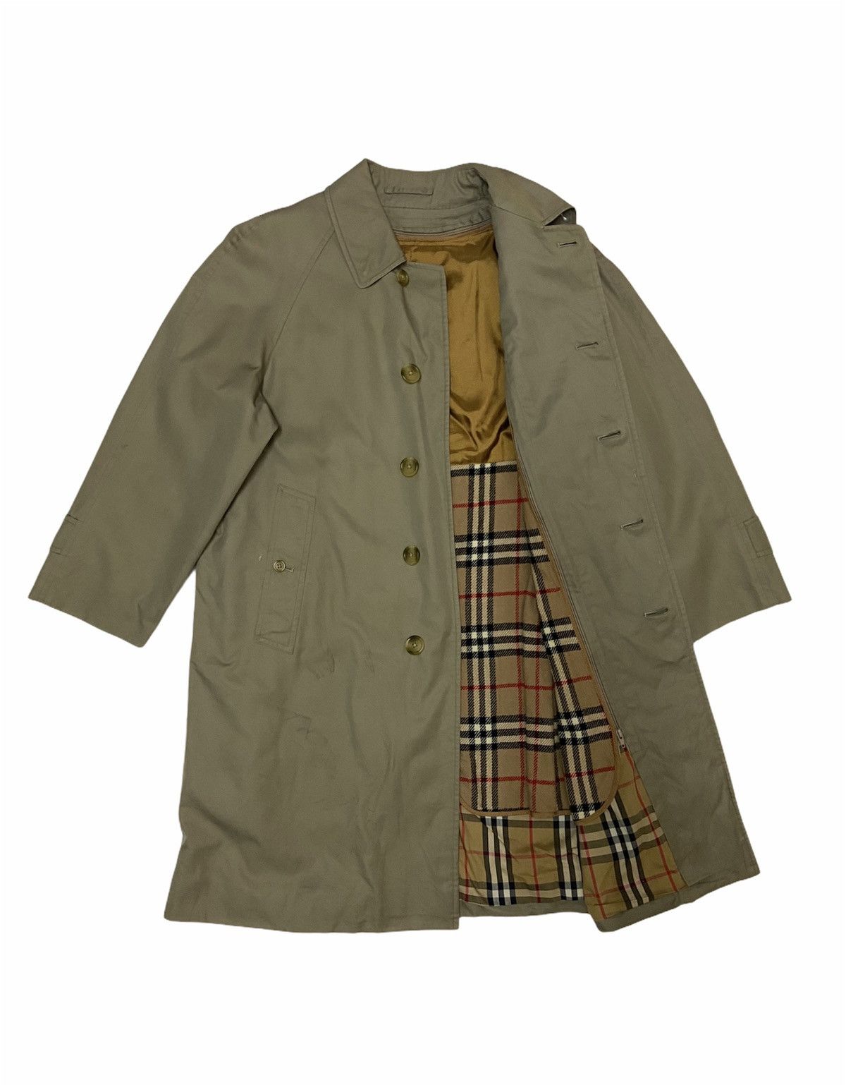 Burberry × Burberry Prorsum × Vintage Vintage 90's Burberrys Nova Check Trench Coat Jacket Size US M / EU 48-50 / 2 - 1 Thumbnail