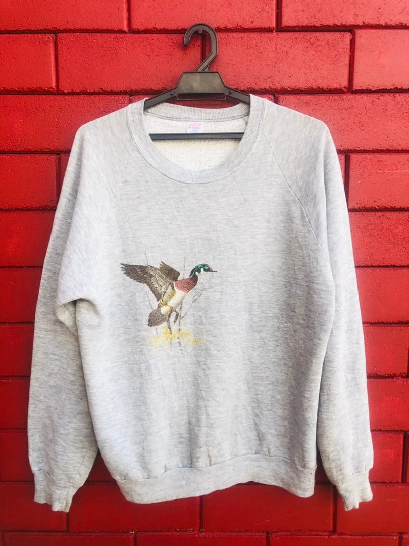 Japanese Brand Vintage Jerzees Duck 70s Japanese Designer Fashion Style Size US L / EU 52-54 / 3 - 1 Thumbnail