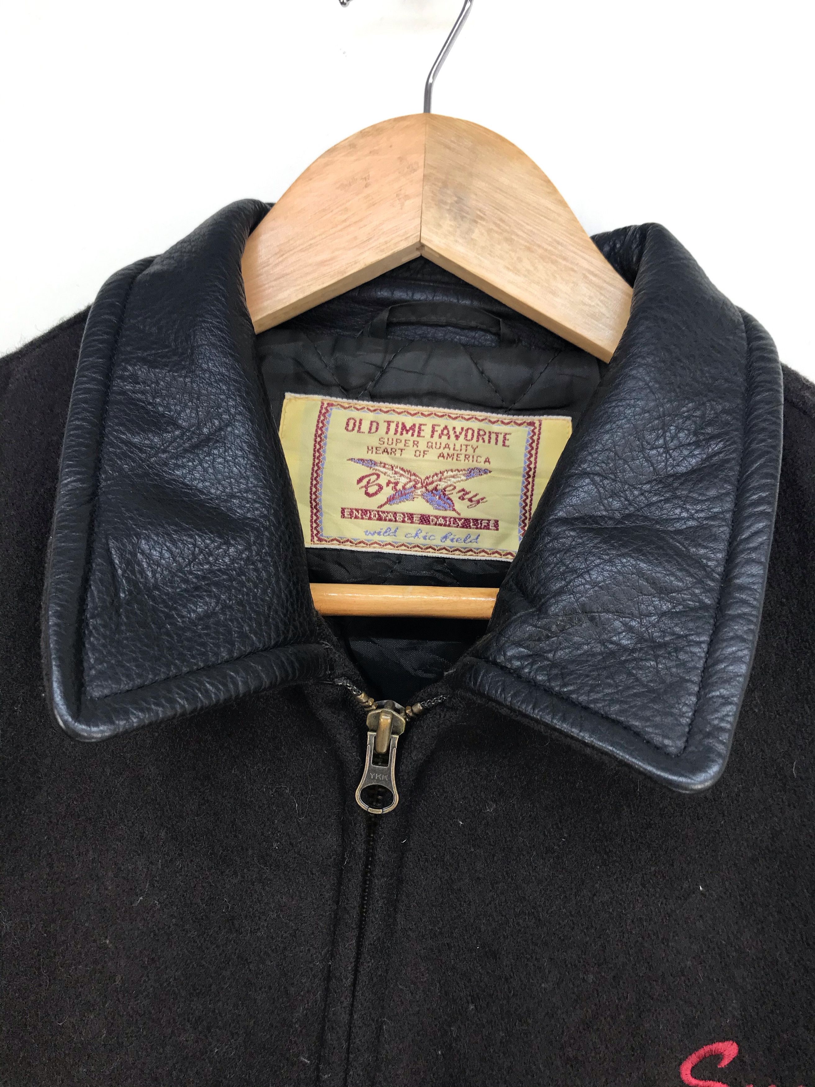 Vintage Vintage WILD CREATURES ALASKA Varsity Jacket Leather/Wool Size US L / EU 52-54 / 3 - 5 Thumbnail