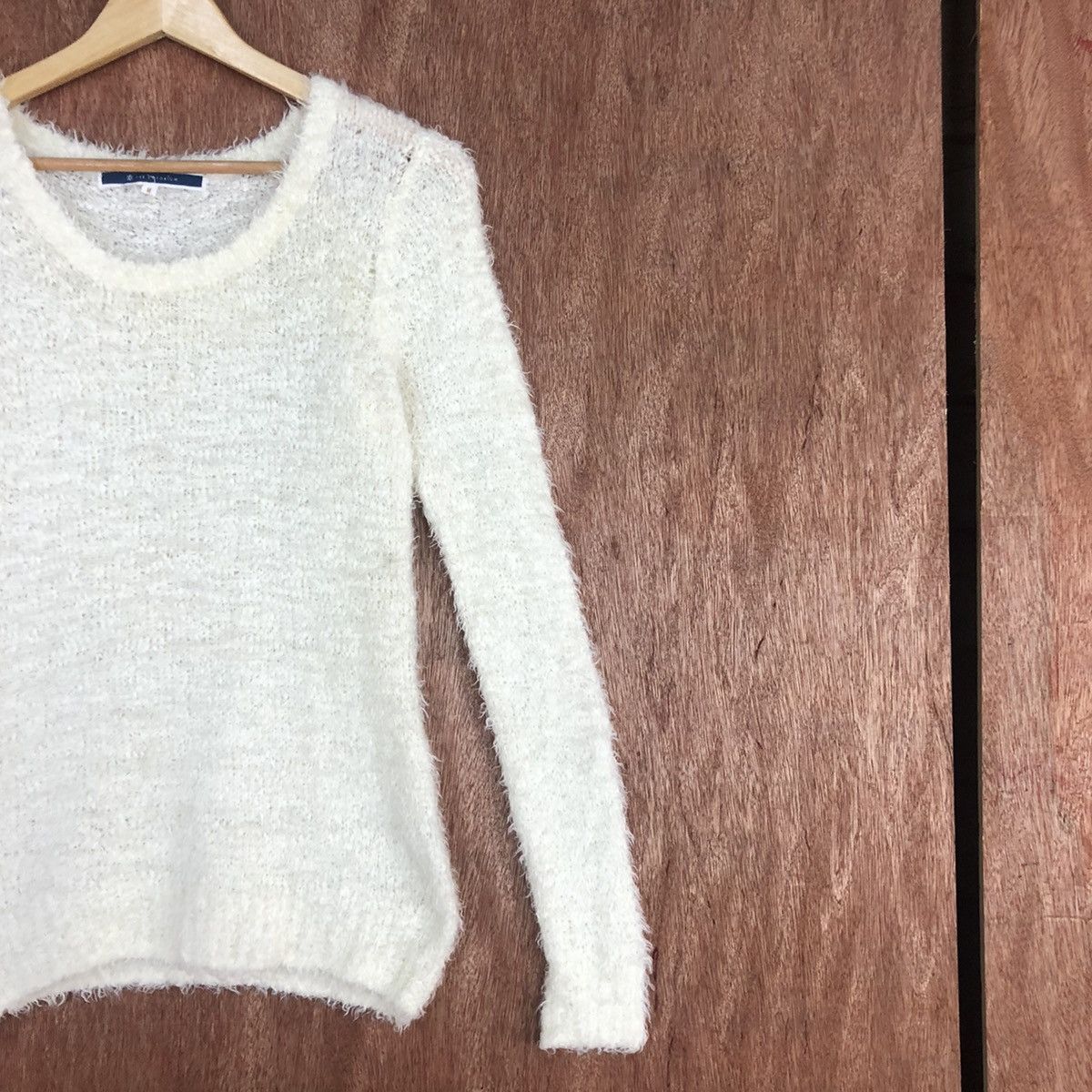 Homespun Knitwear × Japanese Brand The Emporium WHite Mohair Knitwear #0430 Size US M / EU 48-50 / 2 - 5 Thumbnail