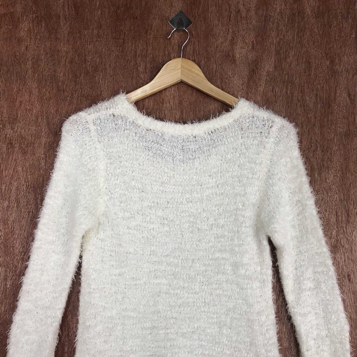 Homespun Knitwear × Japanese Brand The Emporium WHite Mohair Knitwear #0430 Size US M / EU 48-50 / 2 - 12 Thumbnail