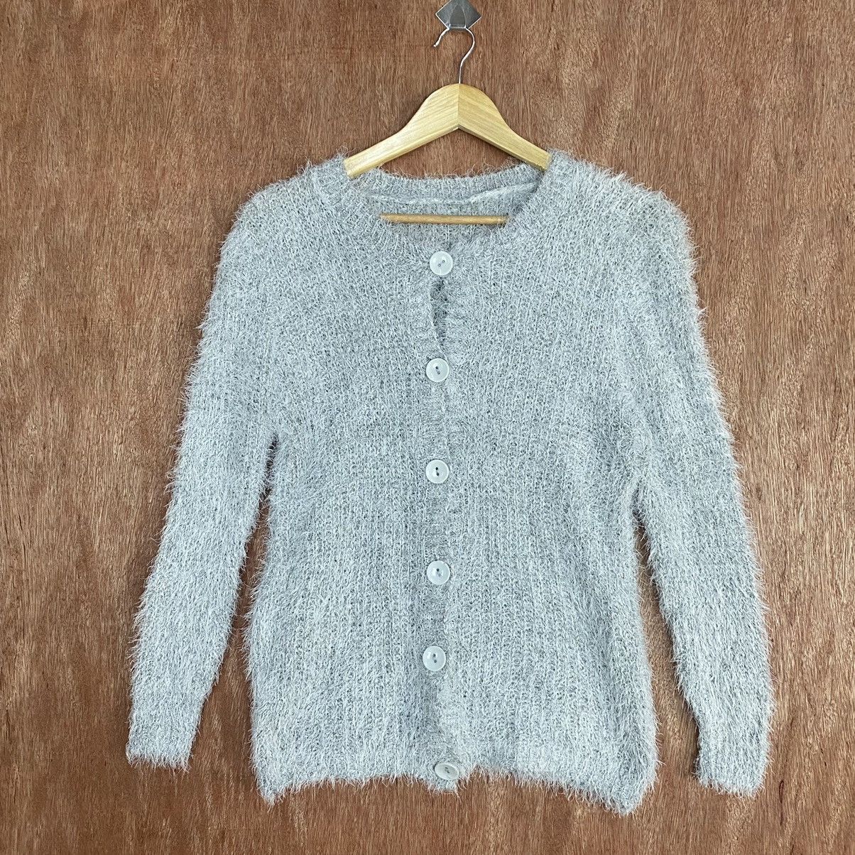 Japanese Brand First White Cardigan Mohair Shag Shaggy Knitwear Size US S / EU 44-46 / 1 - 3 Thumbnail