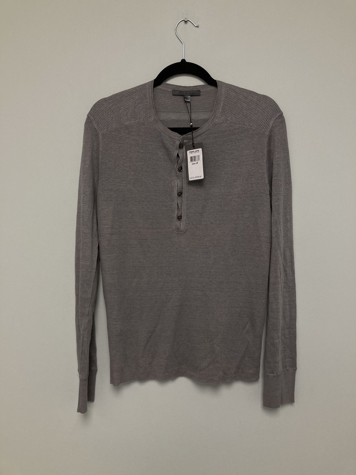 John Varvatos Linen Henley. Medium. Size US M / EU 48-50 / 2 - 5 Thumbnail