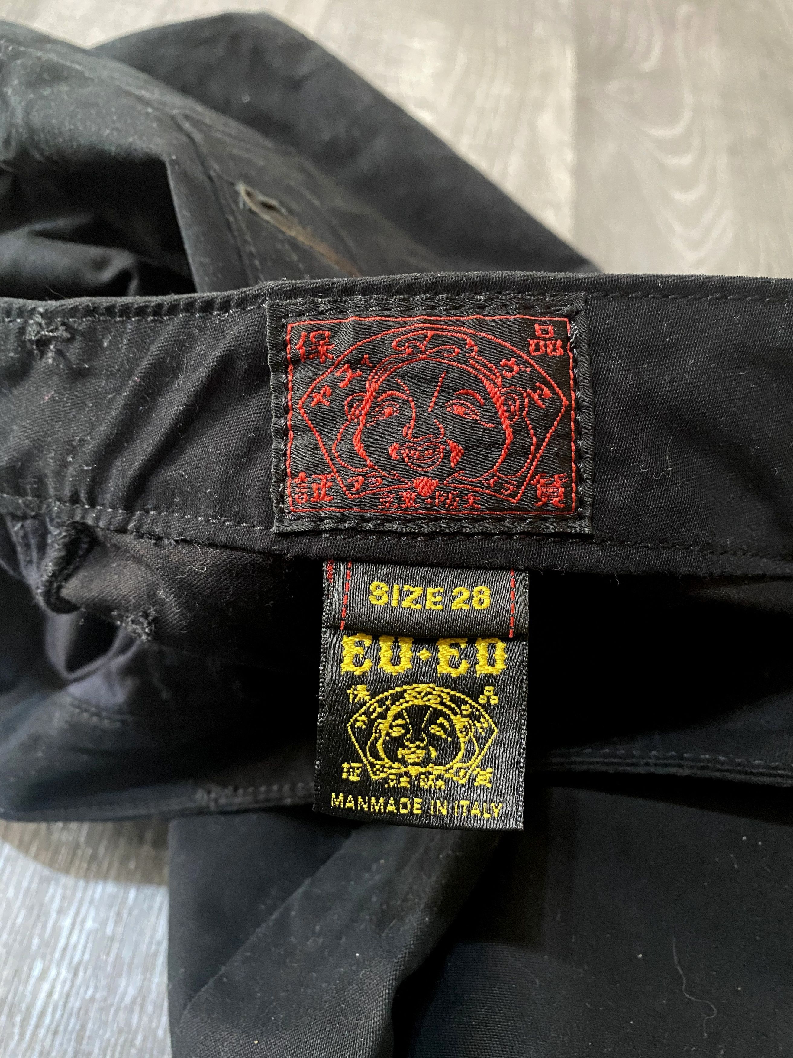 Evisu Unisex Evisu Black Jeans Leather Patchwork Logo Denim Size US 28 / EU 44 - 8 Thumbnail