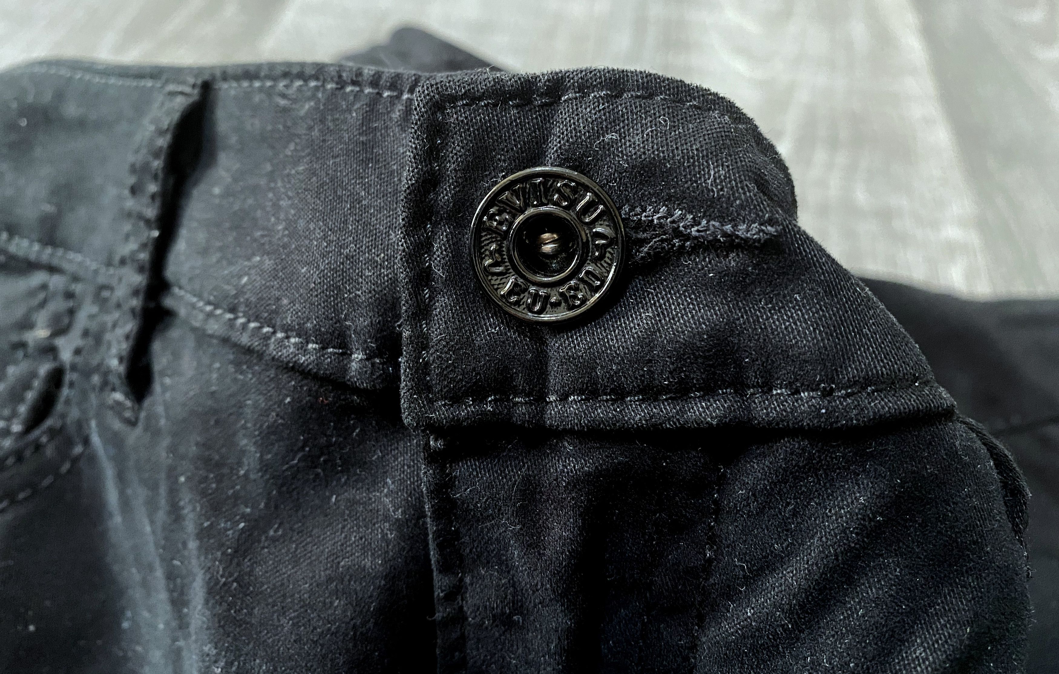 Evisu Unisex Evisu Black Jeans Leather Patchwork Logo Denim Size US 28 / EU 44 - 10 Thumbnail