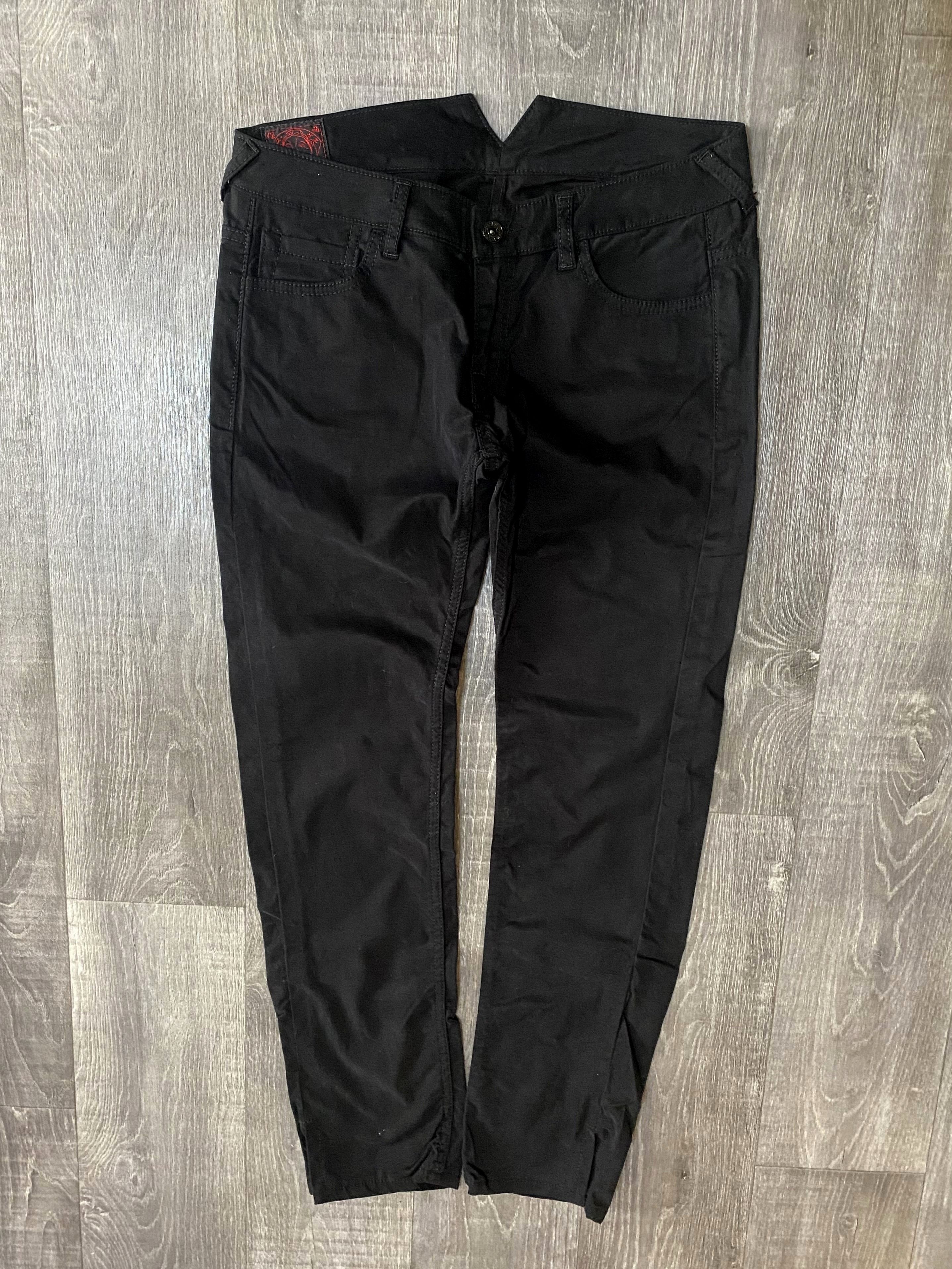 Evisu Unisex Evisu Black Jeans Leather Patchwork Logo Denim Size US 28 / EU 44 - 3 Thumbnail