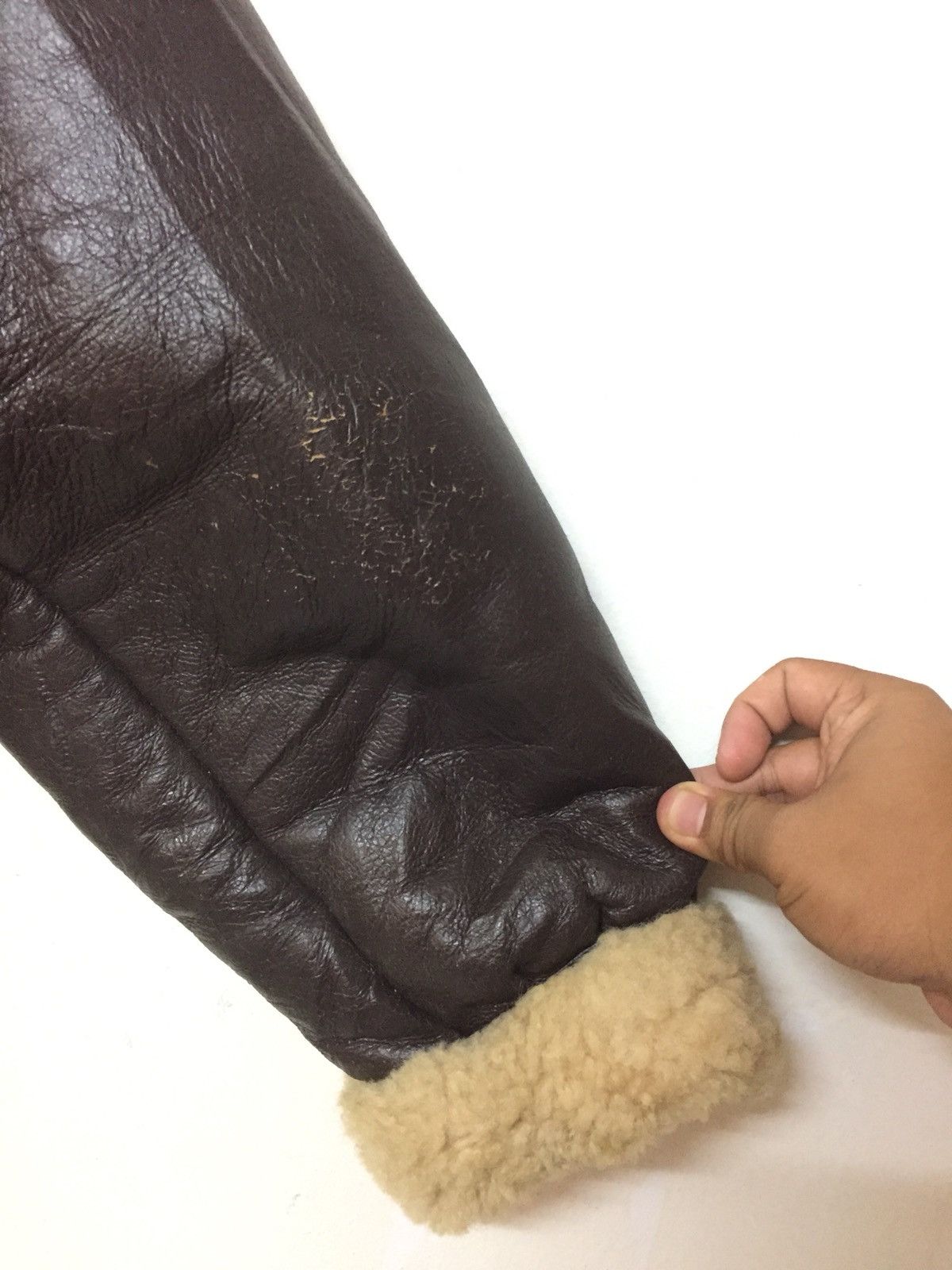 Other US ARMY AIR FORCES B-3 SHEARLING SHEEPSKIN MILITARY JACKET Size US L / EU 52-54 / 3 - 11 Thumbnail