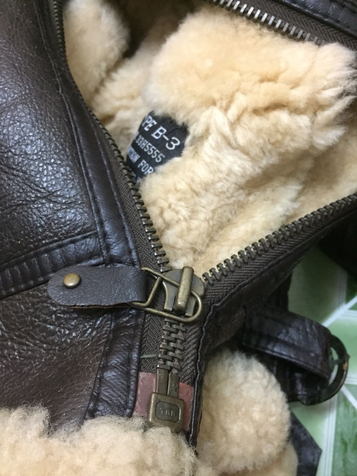 Other US ARMY AIR FORCES B-3 SHEARLING SHEEPSKIN MILITARY JACKET Size US L / EU 52-54 / 3 - 14 Thumbnail