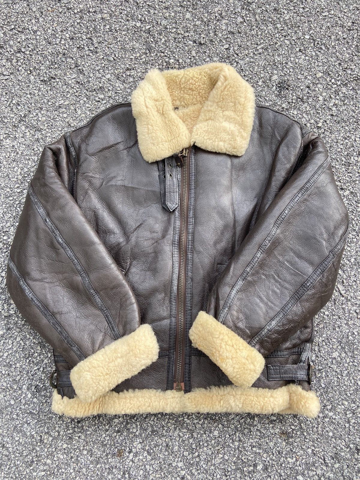 Other US ARMY AIR FORCES B-3 SHEARLING SHEEPSKIN MILITARY JACKET Size US L / EU 52-54 / 3 - 4 Thumbnail