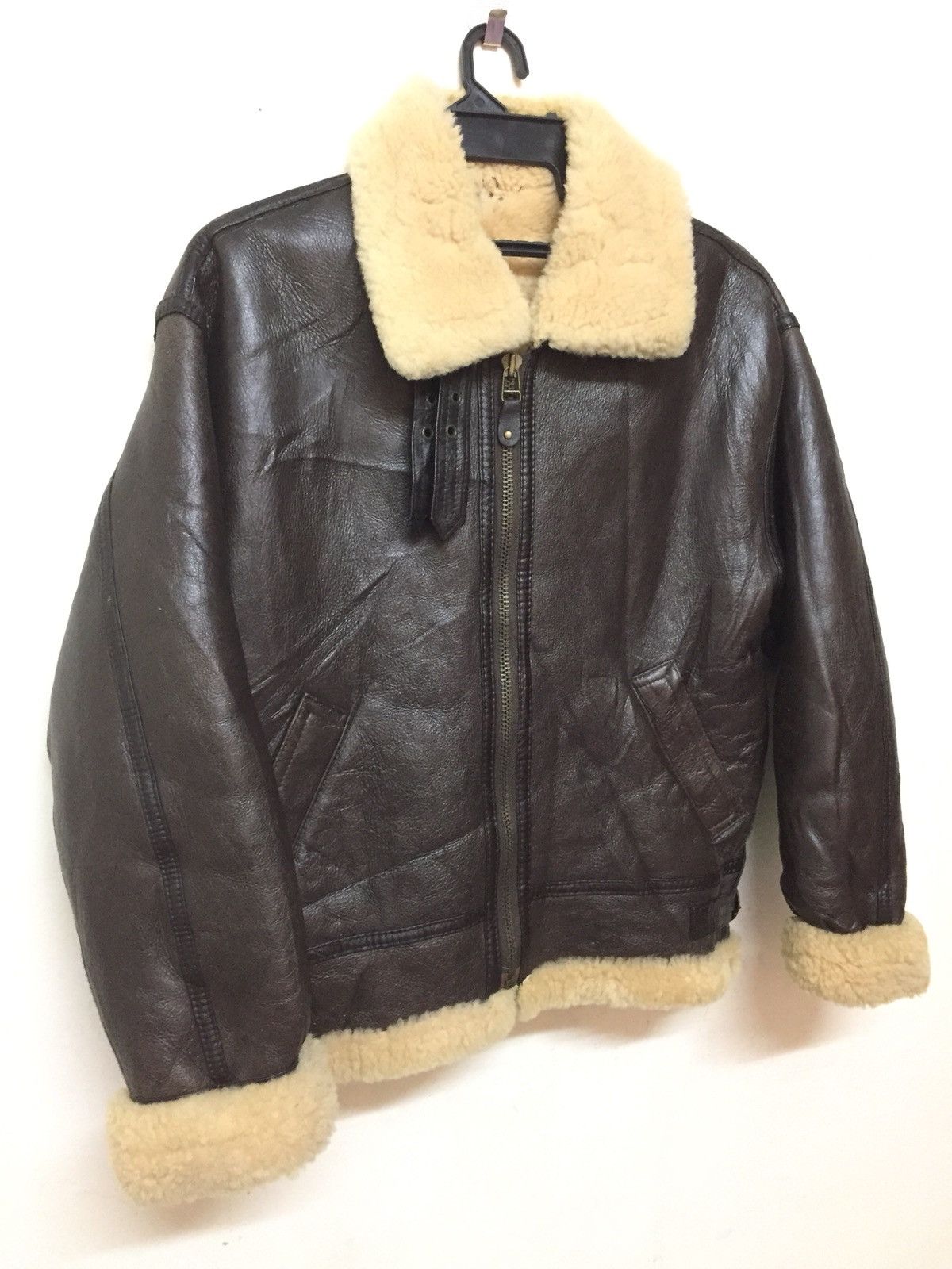 Other US ARMY AIR FORCES B-3 SHEARLING SHEEPSKIN MILITARY JACKET Size US L / EU 52-54 / 3 - 10 Thumbnail
