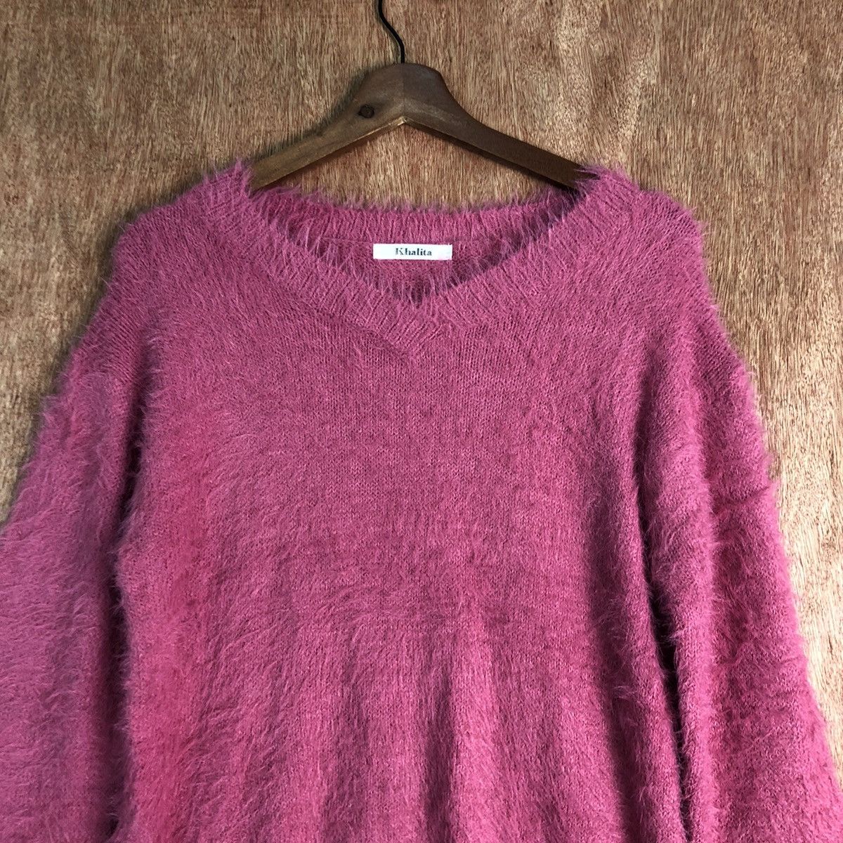 Homespun Knitwear Japanese Pink Mohair Soft Fur Shag Shaggy KNitwear Size US L / EU 52-54 / 3 - 2 Thumbnail
