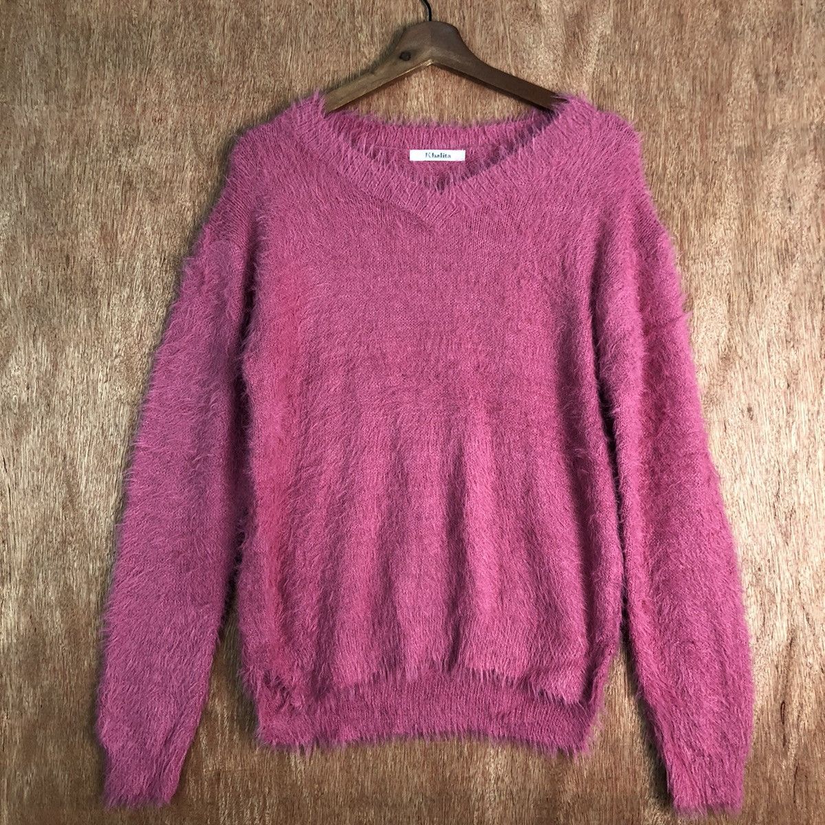 Homespun Knitwear Japanese Pink Mohair Soft Fur Shag Shaggy KNitwear Size US L / EU 52-54 / 3 - 3 Thumbnail