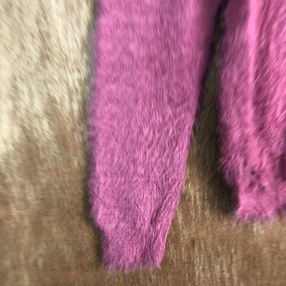 Homespun Knitwear Japanese Pink Mohair Soft Fur Shag Shaggy KNitwear Size US L / EU 52-54 / 3 - 6 Thumbnail