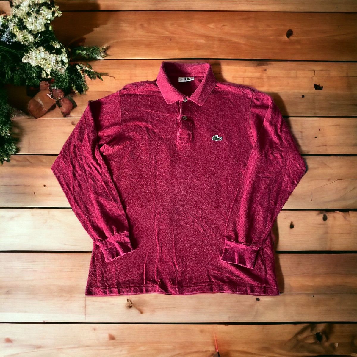 Lacoste Vintage Lacoste Long Sleeve Polo Shirt Size US M / EU 48-50 / 2 - 1 Thumbnail